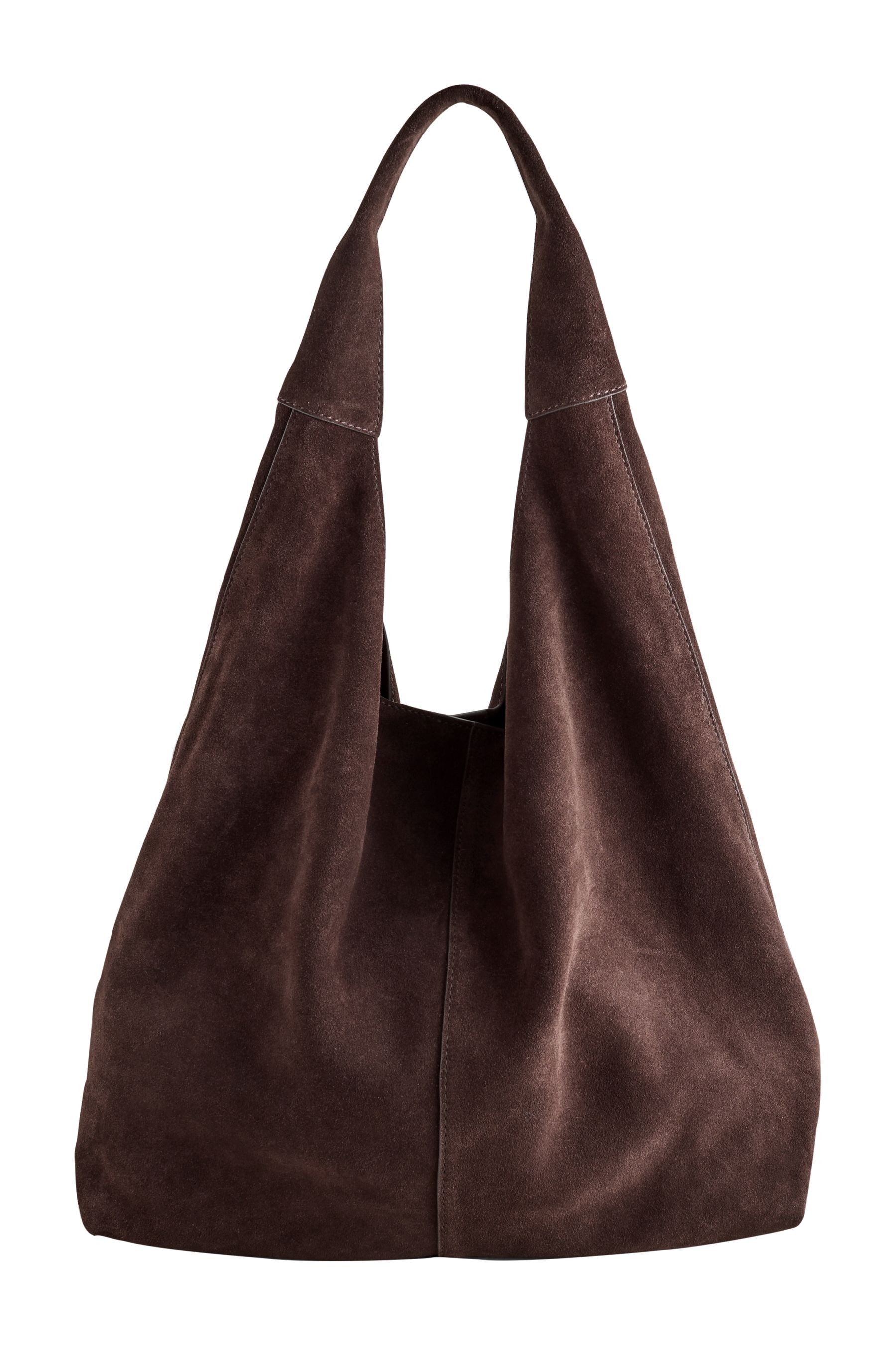 Next Schultertasche Schultertasche aus Veloursleder (1-tlg)