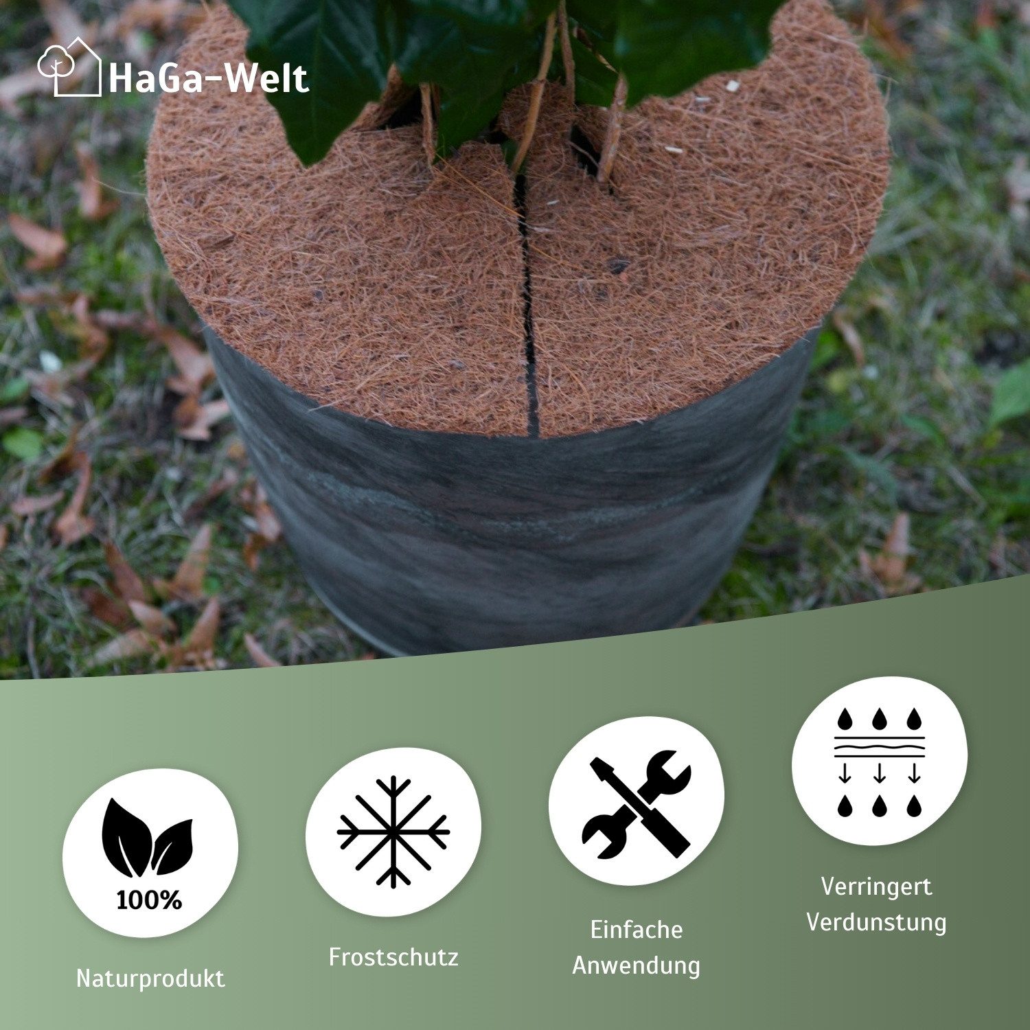 HaGa Kokosscheibe Kokosscheibe S Winterschutz Ø 25cm, Kokosscheibe mit Loch günstig online kaufen