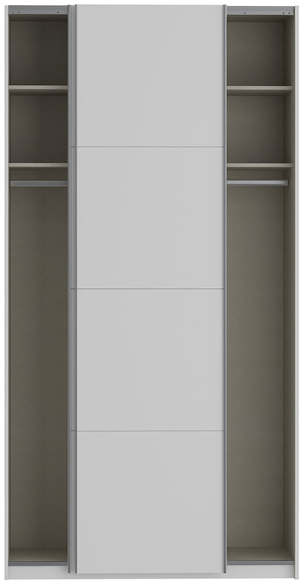 FORTE Schwebetürenschrank Fittio, Made in Europe, 2 Schiebetüren, modernes Design Höhe 2,35 mtr, stehende Montage