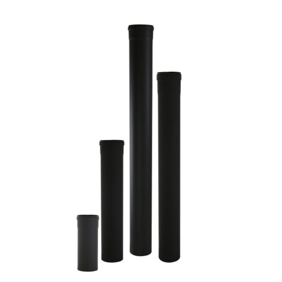 Kamino Flam Ofenrohr Ofenrohr schwarz, Abgasrohr Rauchrohr aus Stahl L 1000 x Ø 100 mm, (1-tlg)