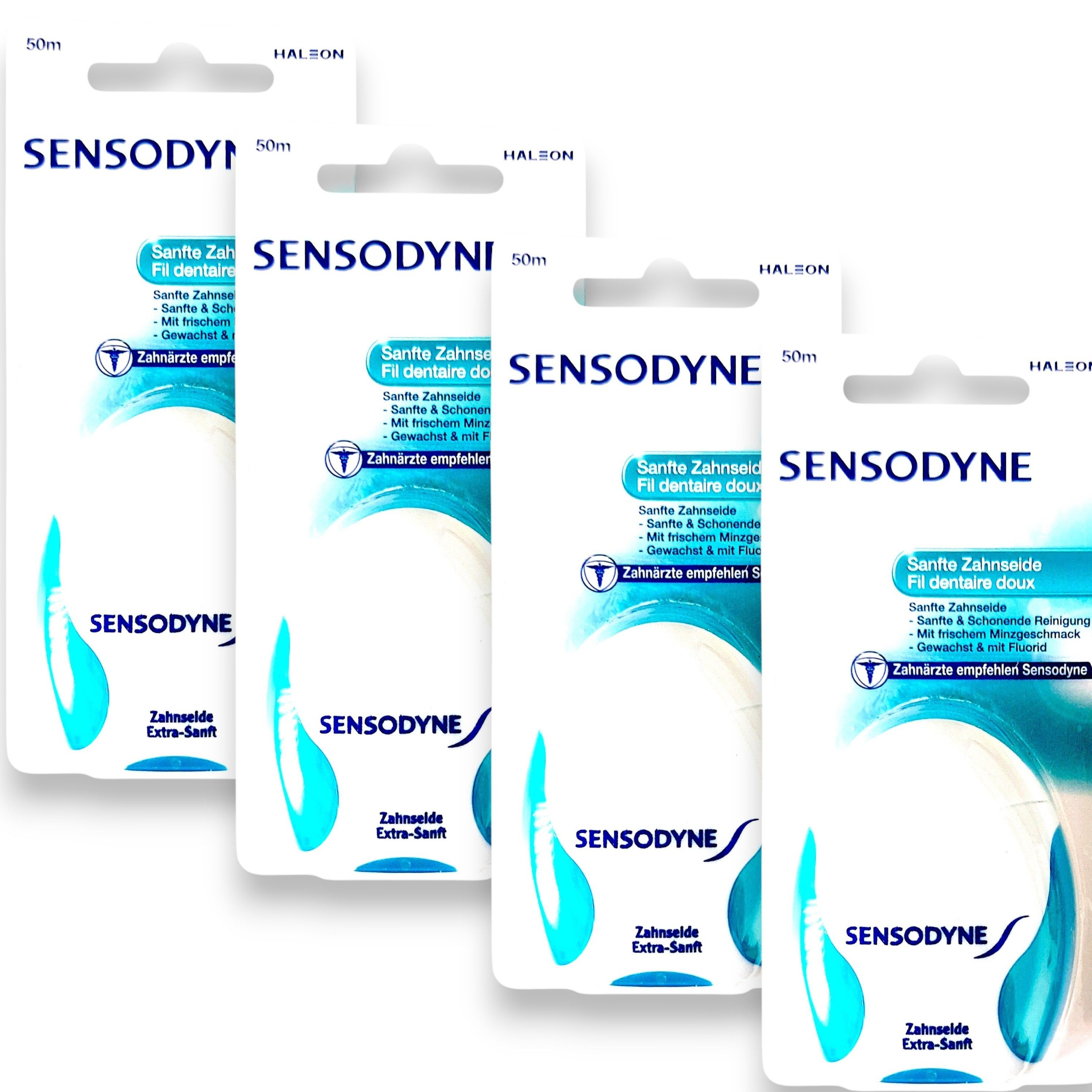 SENSODYNE Zahnseide 4x Sensodyne Zahnseide extra sanft - 4x 50m, (0-St)