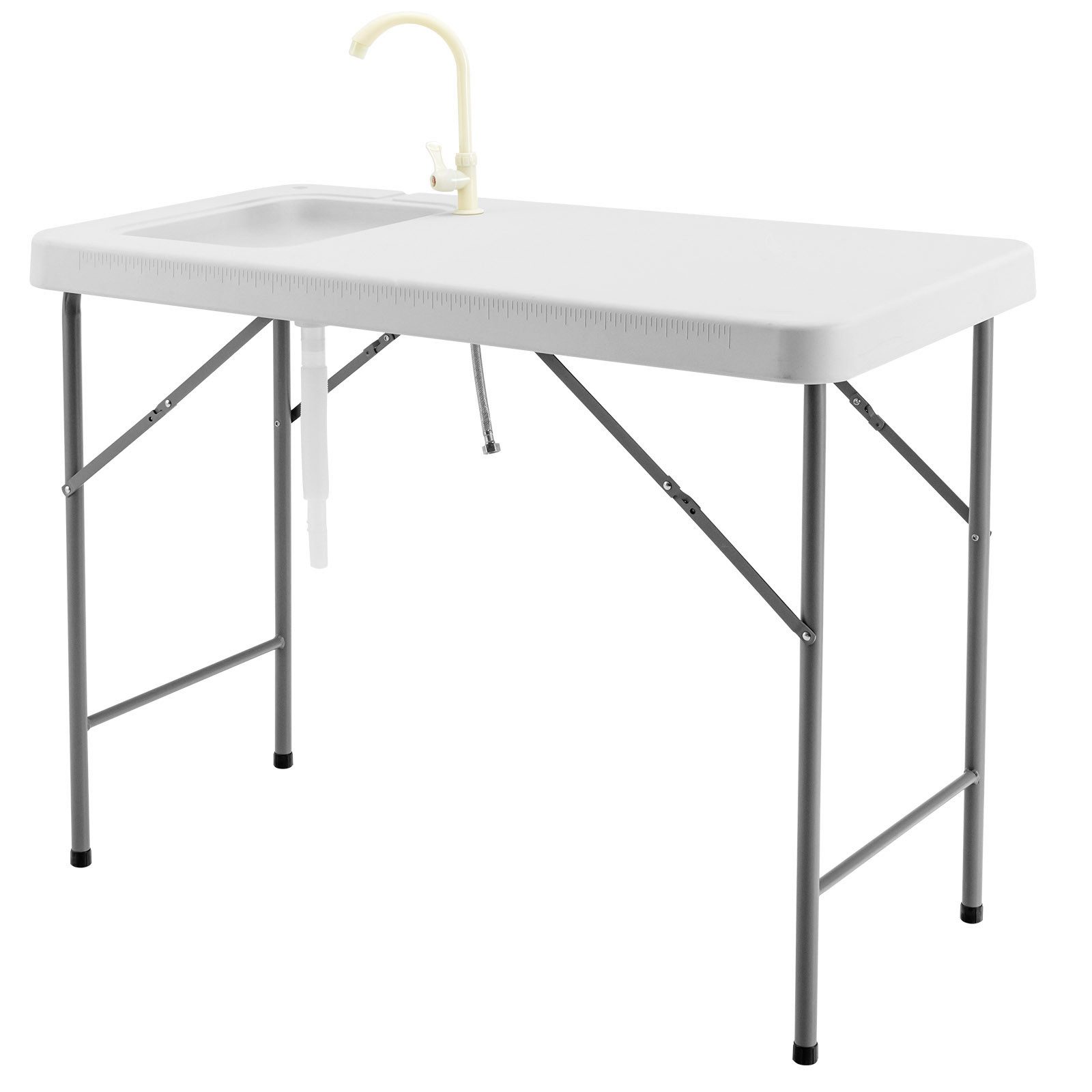 COSTWAY Campingtisch Filetiertisch, tragbar&klappbar, mit Spüle&Wasserhahn günstig online kaufen