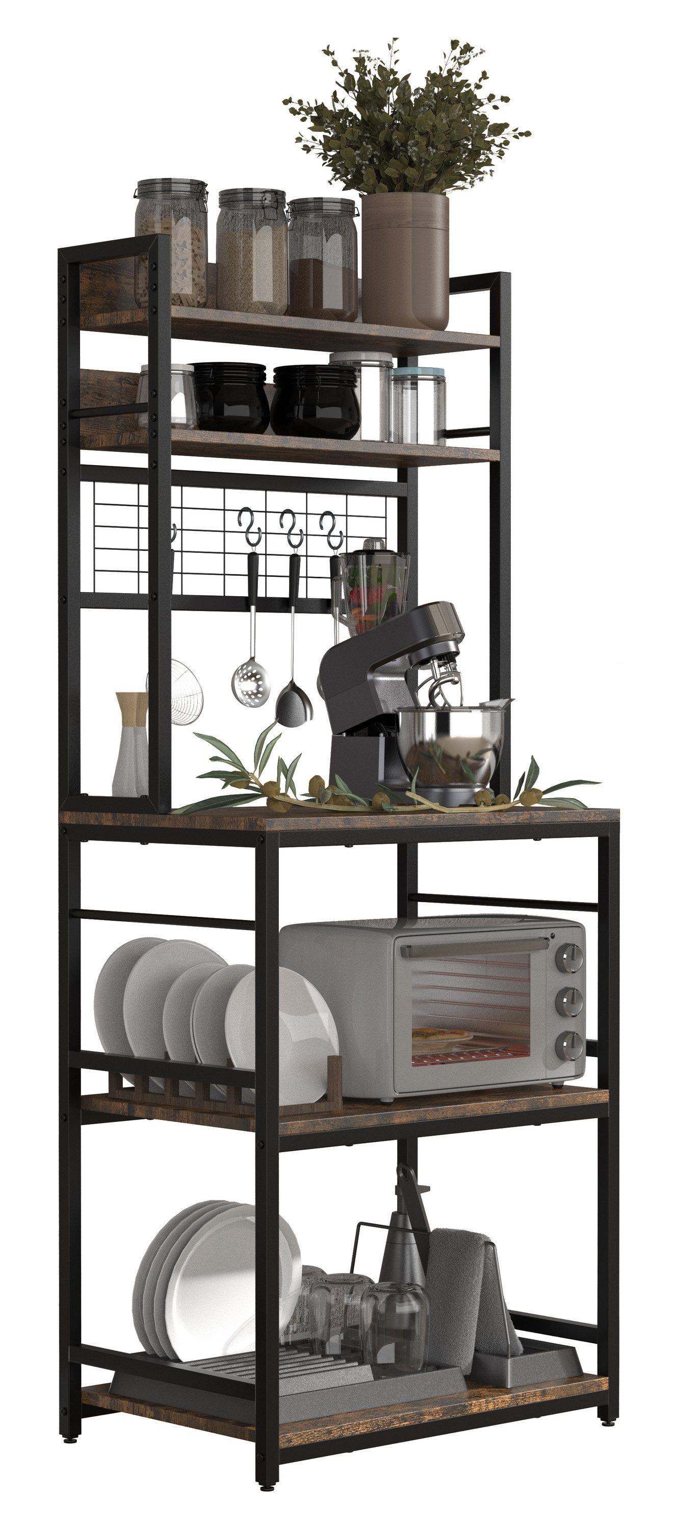 VCM Unterschrank Küchenregal Kommode Buffet Mikrowelle Kolari