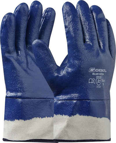 Gebol Arbeitshandschuhe Gebol Handschuh Blue Nitril blau, Gr. 10