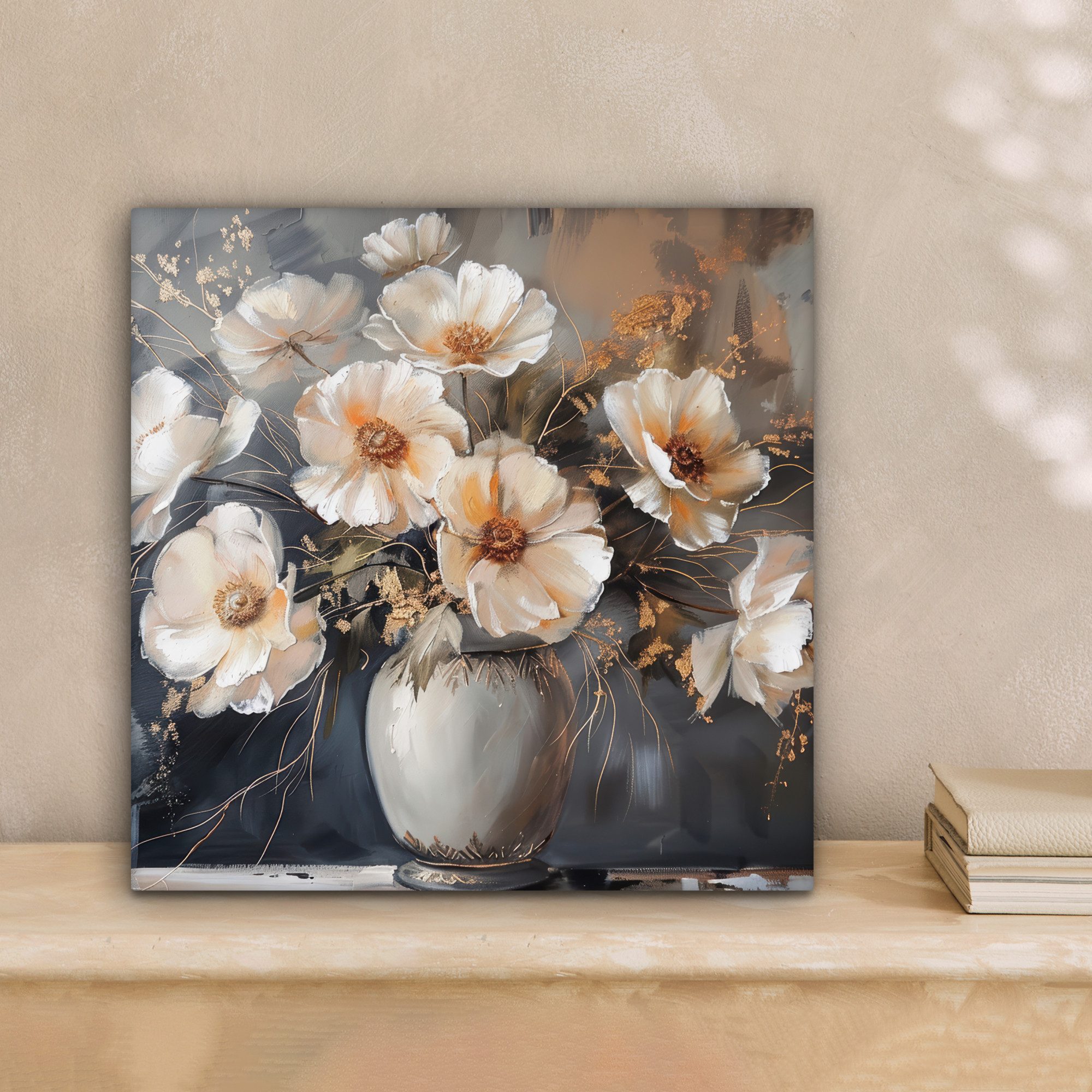 OneMillionCanvasses® Leinwandbild Blumen - Weiß - Vase - Modern, Fotodruck günstig online kaufen