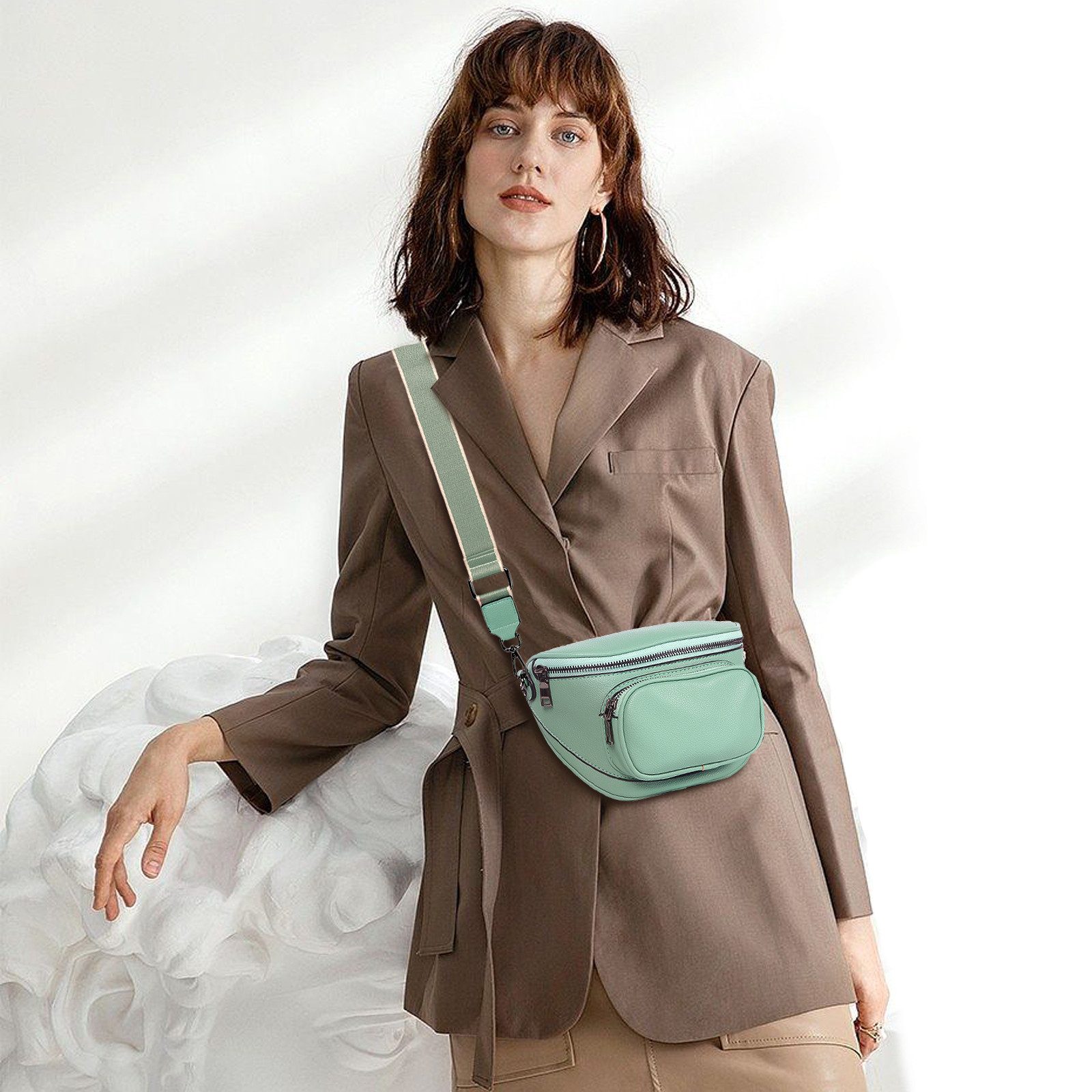 Defe Bauchtasche Damen Bauchtasche,Umhängetasche Damen Klein günstig online kaufen