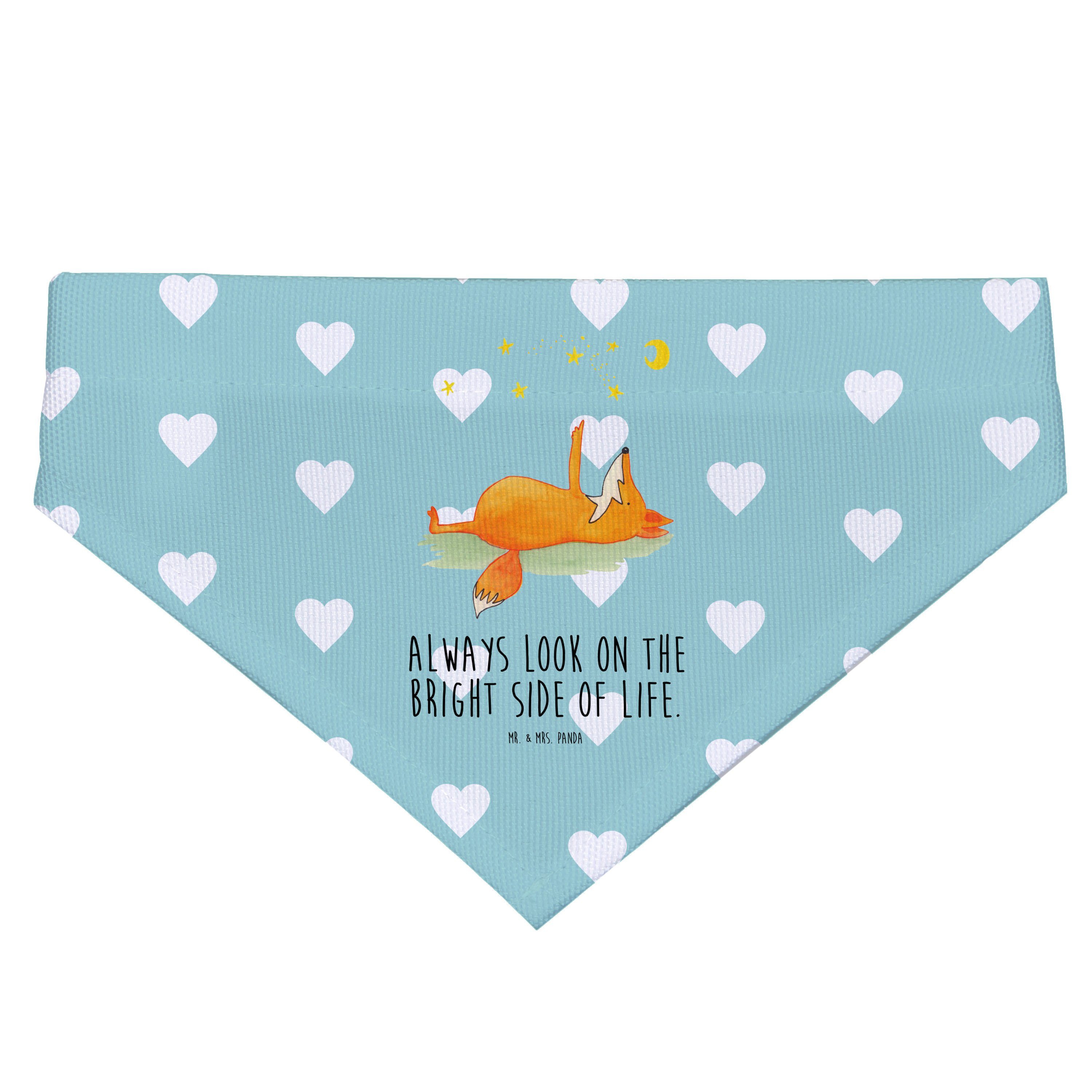 Mr. & Mrs. Panda Hundefliege Fuchs Sterne, Hundehalstuch L, Türkis Pastell, Hundetuch, Hoffnung, F, Polyester