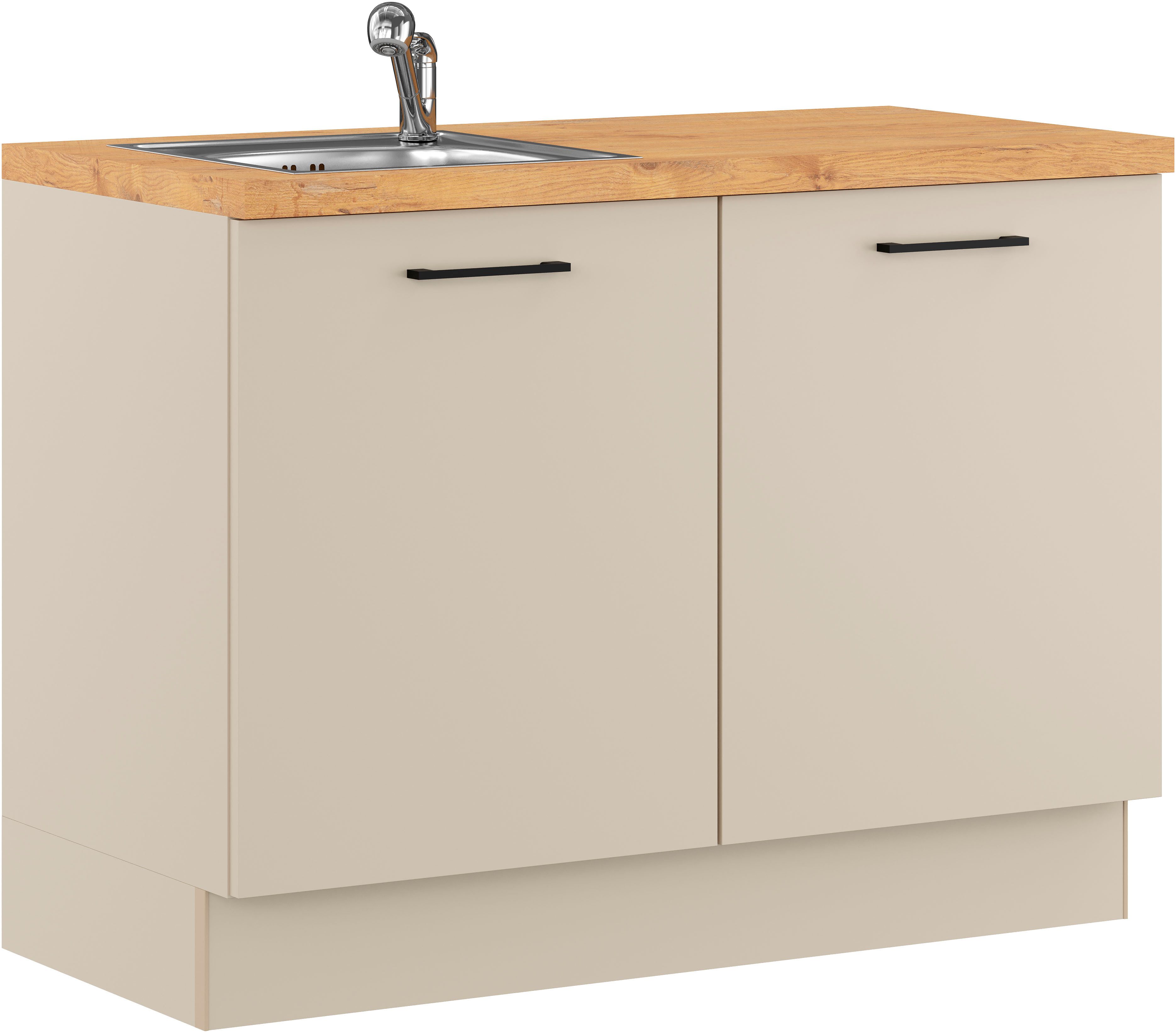 IMPULS KÜCHEN Mehrzweckschrank-Set Warschau, (6-St., Spülenschrank und Wäschekorbschrank, Breite 120 cm), Vielfältige Varianten verfügbar; kombinierbar mit anderen Artikeln