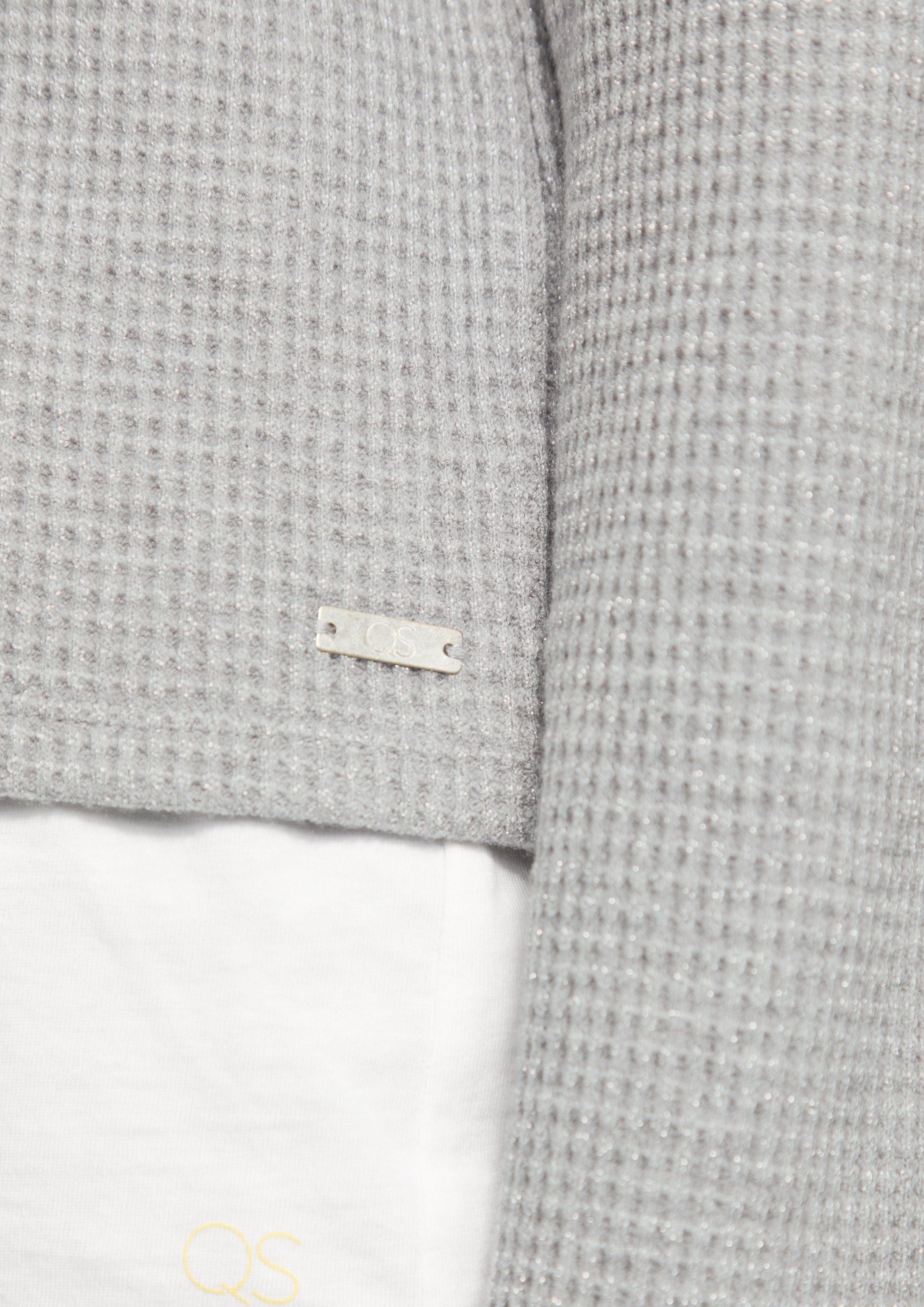 QS Sweatshirt Sweatshirt mit Piquéestruktur und günstig online kaufen