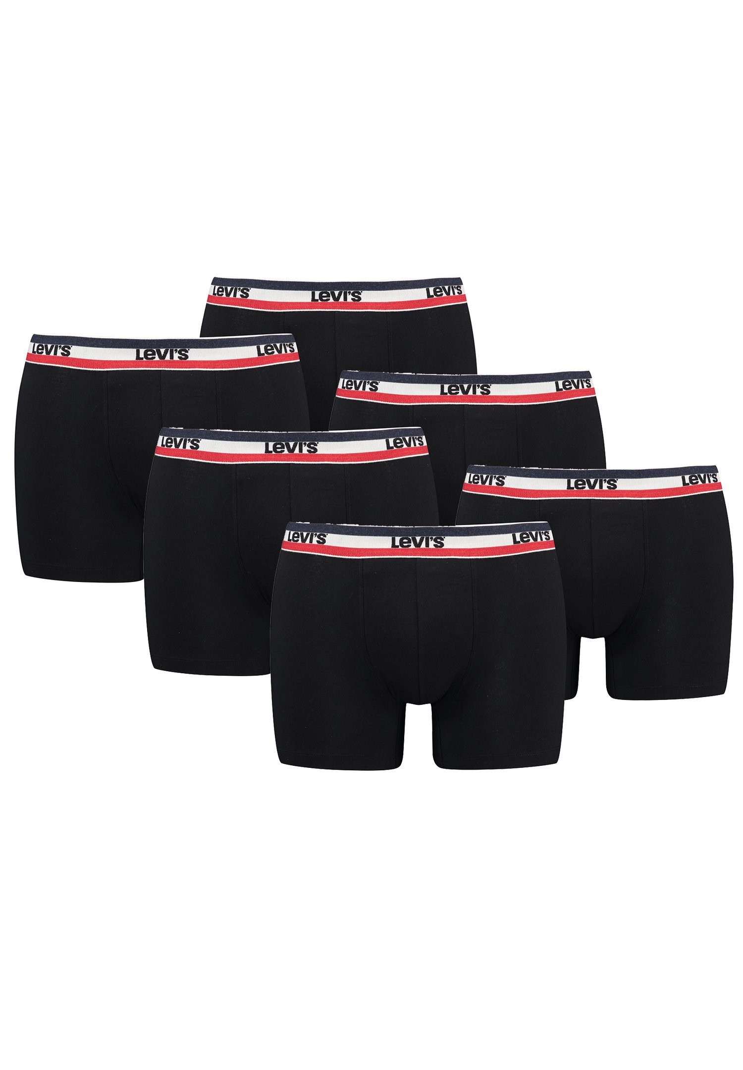 Pack 6er CO 6-St., ORGANIC SPRTSWR Boxershorts BRIEF 6er-Pack) Levi's® LOGO BOXER MEN (Set, Black