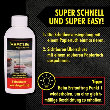 ABACUS Fleet Magic Nanoversiegelung, Glasversiegelung, Lotusversiegelung, Scheibenversiegelung (Regenabweiser mit Abperleffekt, 2 St., 2x250ml), Deutschlands bekannte Scheibenversiegelung mit Lotuseffekt