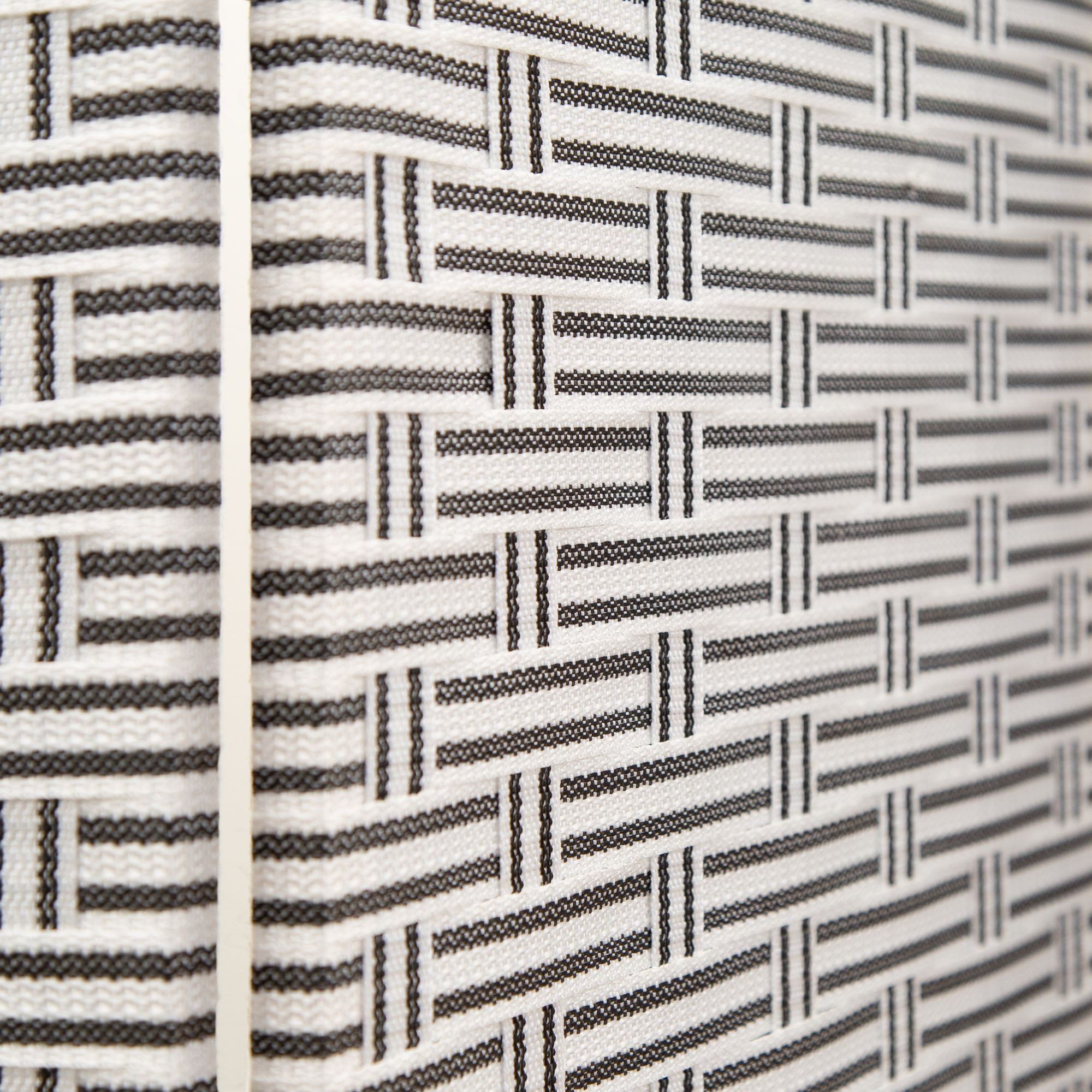 Hexim Raumteiler, Paravent 180x180 cm - Trennwand 4-teilig klappbar für Innenbereich - Spanische Wand Raumteiler Terrasse freistehend Heimbüro (LR193-weiß & schwarz)