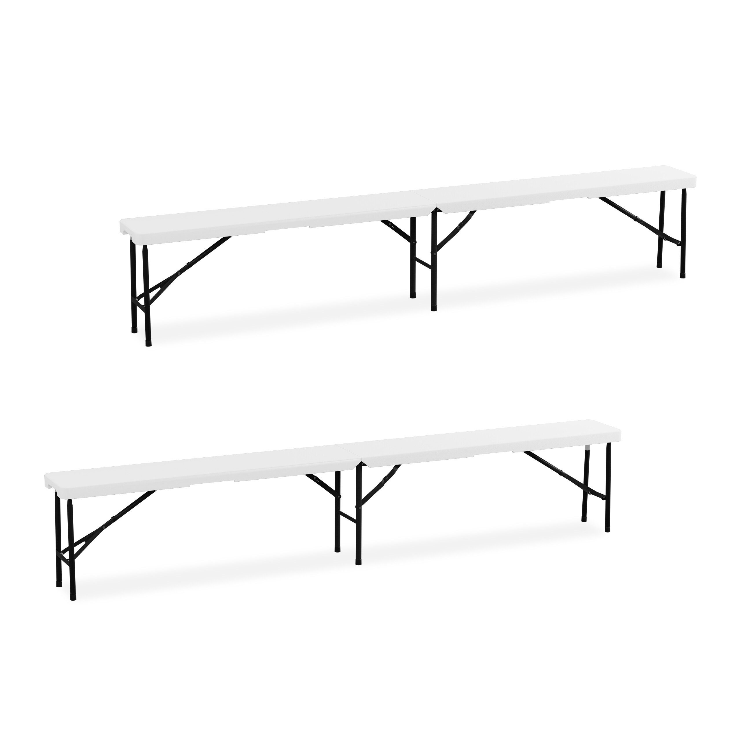 relaxdays Gartenbank Bierbank 2er Set 240 cm (2er Set)