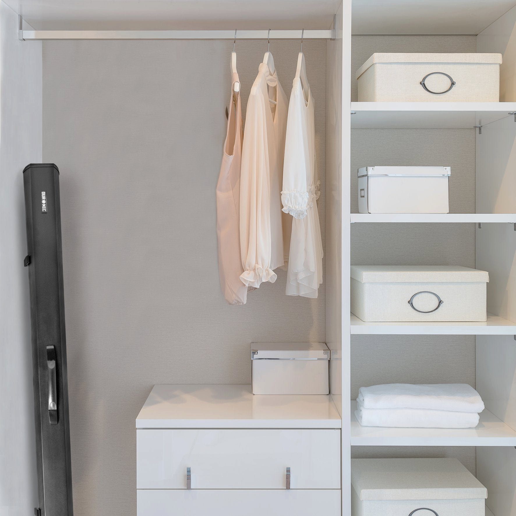 Duronic Pull-Up-Leinwand (FPS60 Leinwand, 60 Zoll mobile Kofferleinwand mit 122 cm x 91 cm)