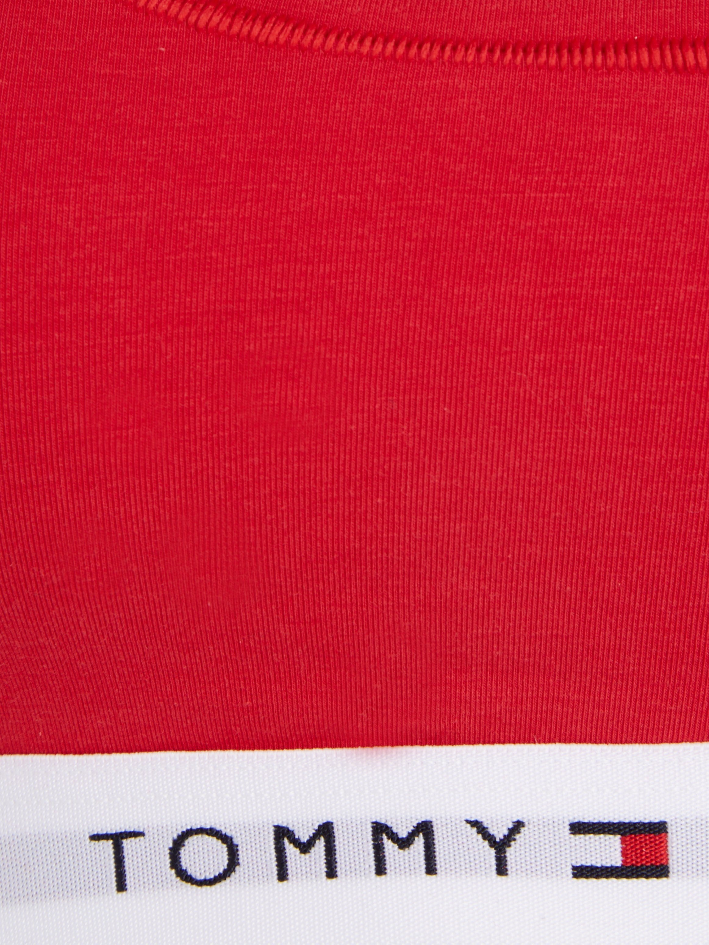 Tommy Sport-Bustier Unterbrustband Red auf dem Hilfiger mit Tommy Underwear Hilfiger Schriftzügen Primary