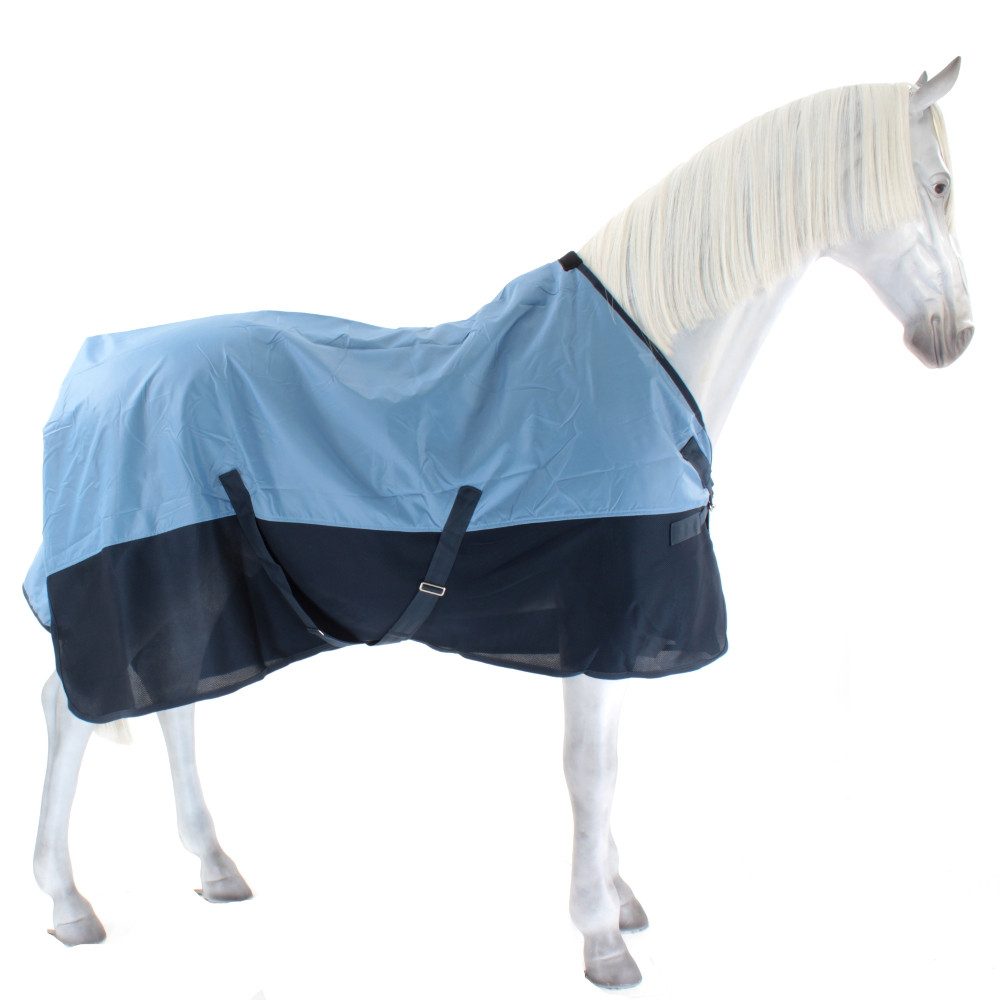 BUSSE Pferde-Regendecke Busse Outdoordecke 3D Air Rain 0g - eisblau (navy) – Bild 4 von 5