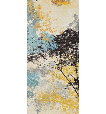 MyMaxxi Dekorationsfolie Türtapete Abstrakter Wald mit Blätter bunt Türbild Türaufkleber Folie