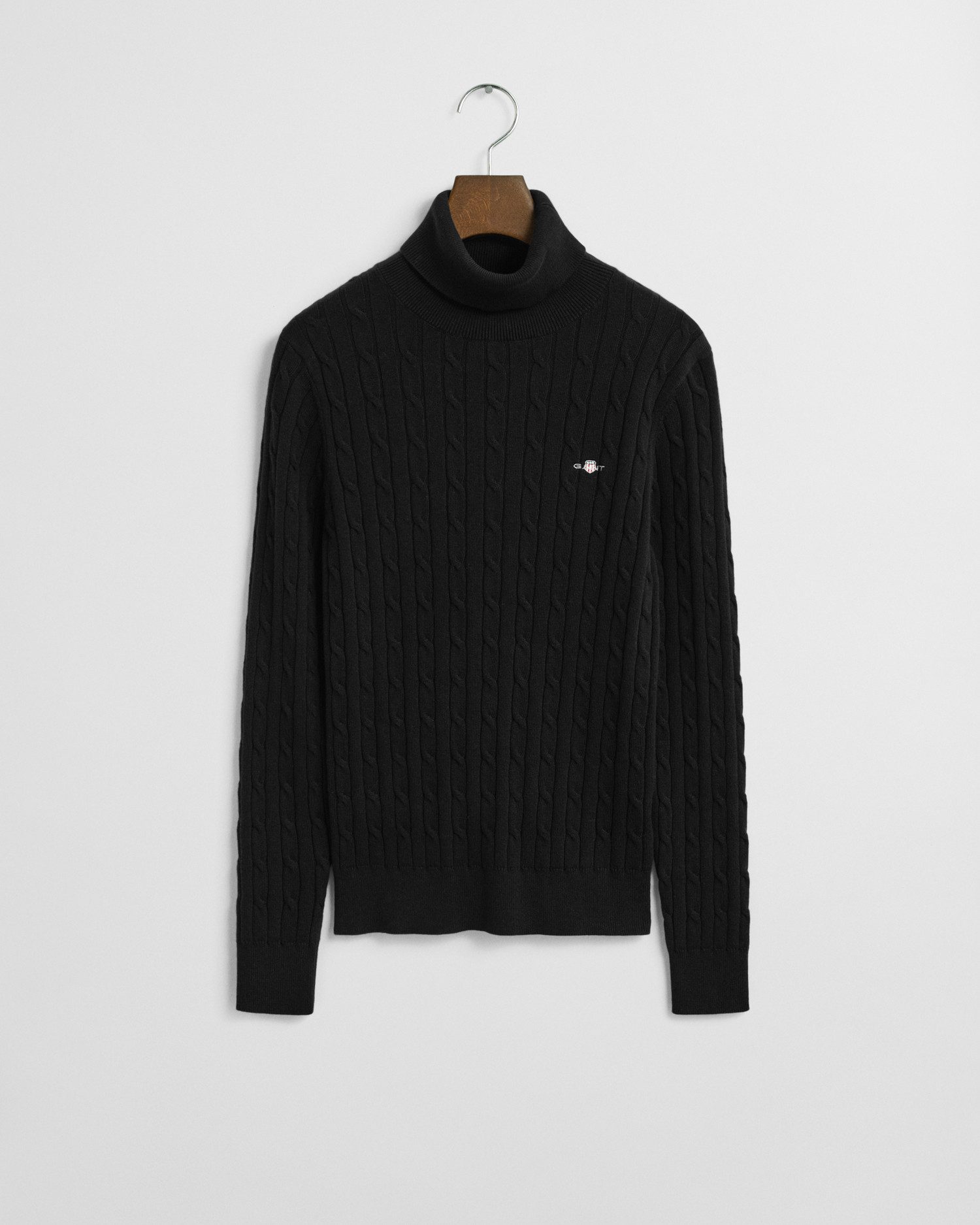 Gant Rollkragenpullover STRETCH COTTON CABLE TURTLENECK mit Zopfmuster