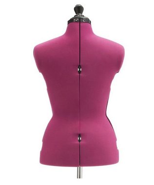 Clarie Schneiderpuppe Dressform fuchsia A, 4 Elemente, 8 Einstell-Rädchen, Rockabrunder, 3-Fuß-Ständer aus Metall