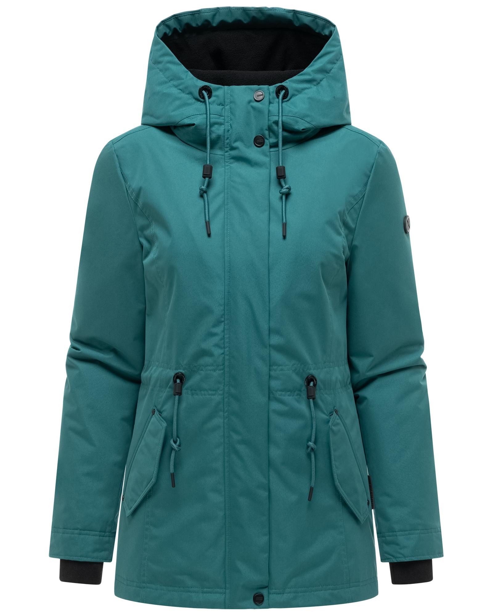 Navahoo Winterjacke Nibellaa 14 Warme Damen Jacke mit Taillenzugkordel