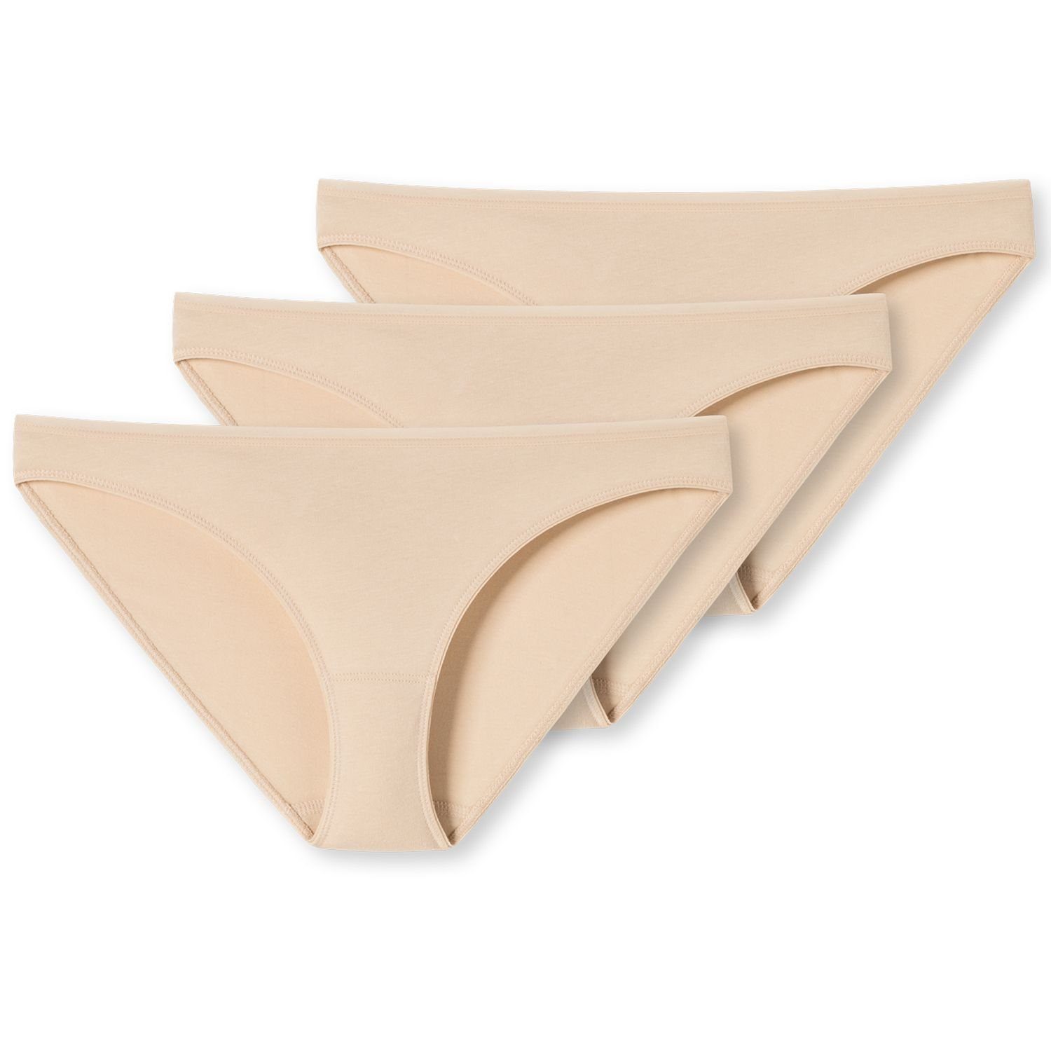 Schiesser Slip (3-St) flache Nähte, schneiden nicht ein, supersofter Bund, im 3er Pack sand