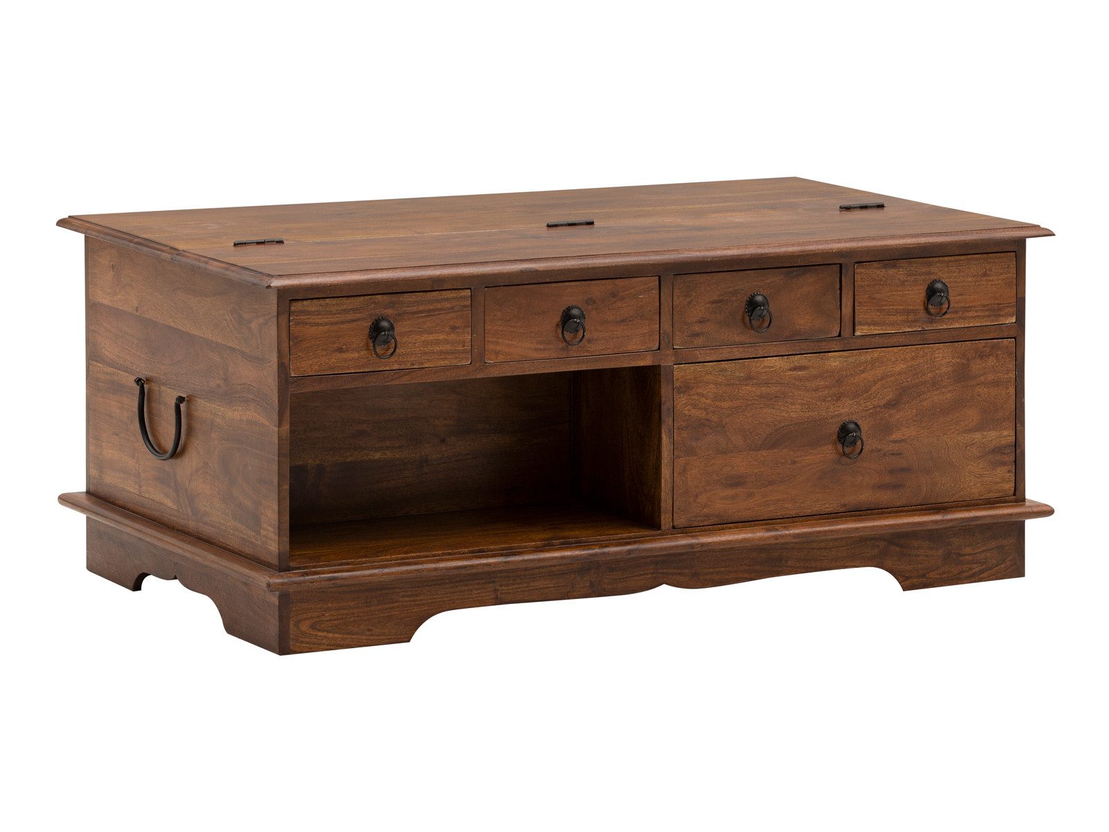 massivum Couchtisch Merlow Akazie Holztisch Truhentisch Massivholz (1-St)