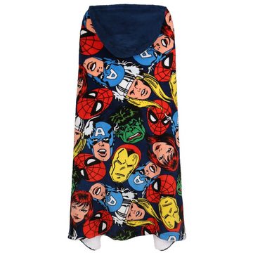 Plaid MARVEL Avengers Überwurf/Decke mit Kapuze, dunkelblau 120x150cm, Sarcia.eu