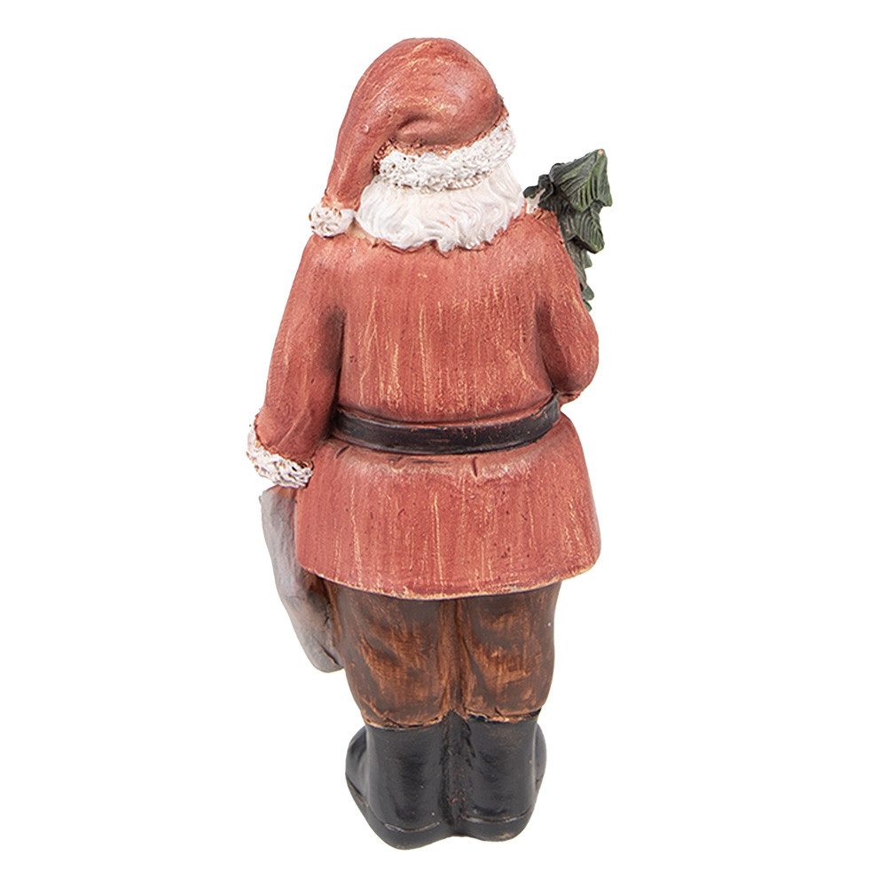 Clayre & Eef Weihnachtsmann Weihnachtsmann 17x13x40 cm Rot Polyresin Weihnachtsdekoration, Sammlerfigur, Weihnachtsfigur, Sammelfigur, Weihnachtsmann