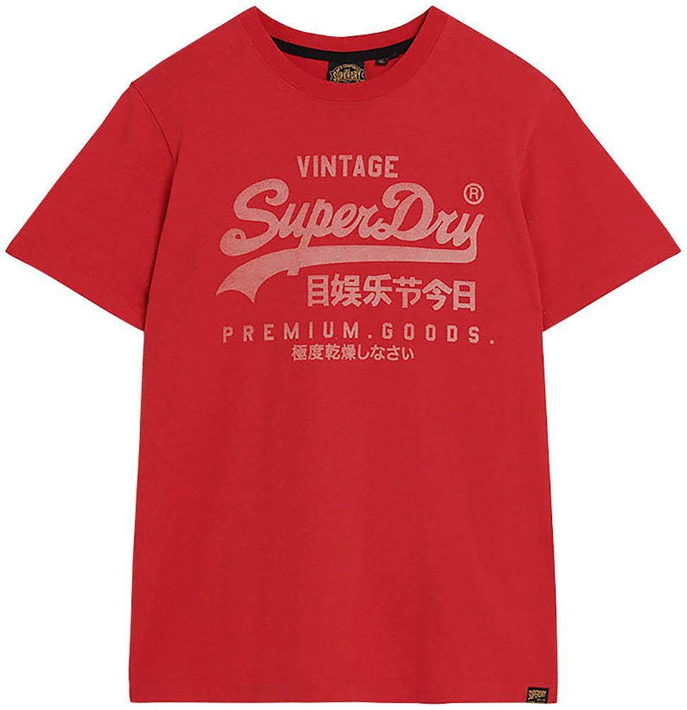CLASSIC Superdry red SHIRT ferra HERITAGE T-Shirt T VL marl