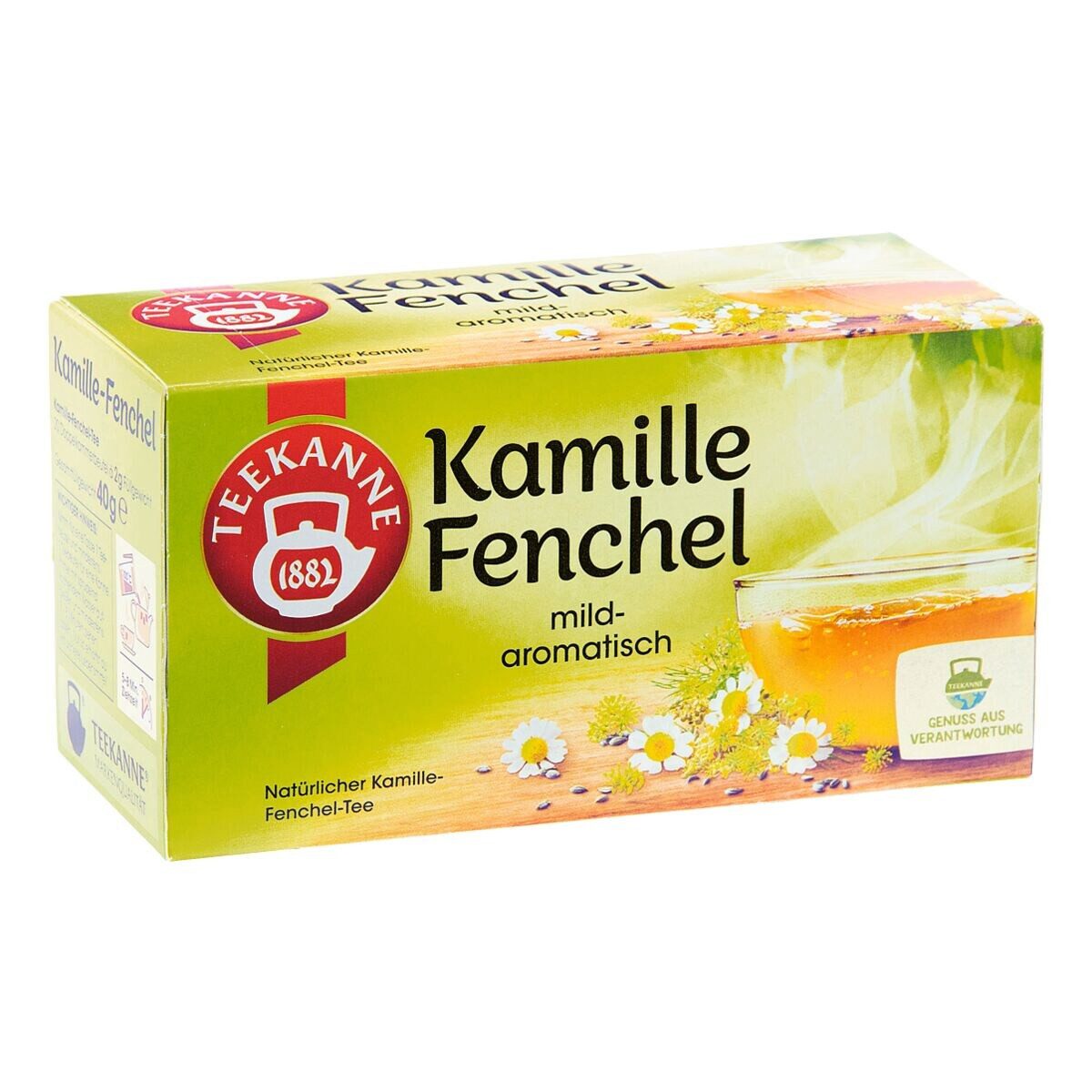 TEEKANNE Tee Kamille Fenchel, 20 Beutel, Kräutertee