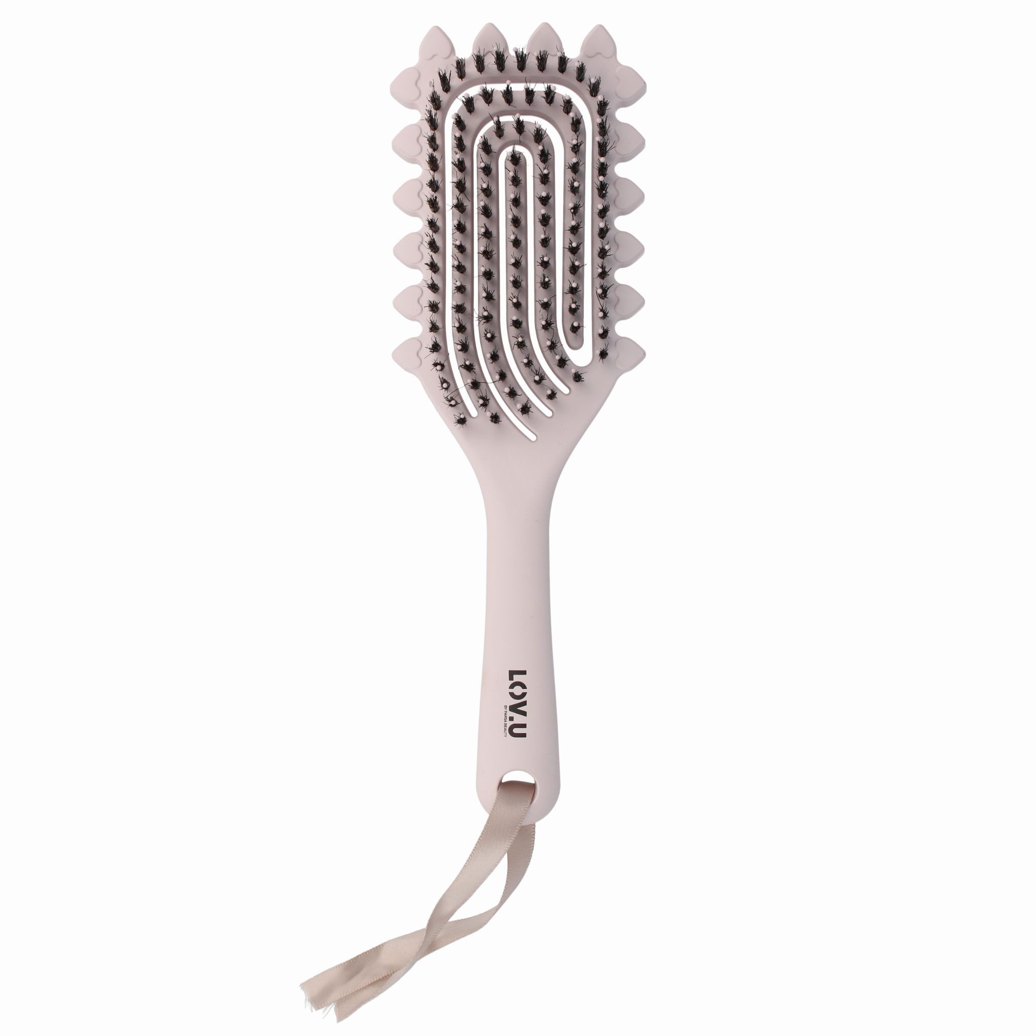 PARSA Beauty Haarbürste LOV.U Lockenbürste zur Definition & Entwirrung mit Herz-Design