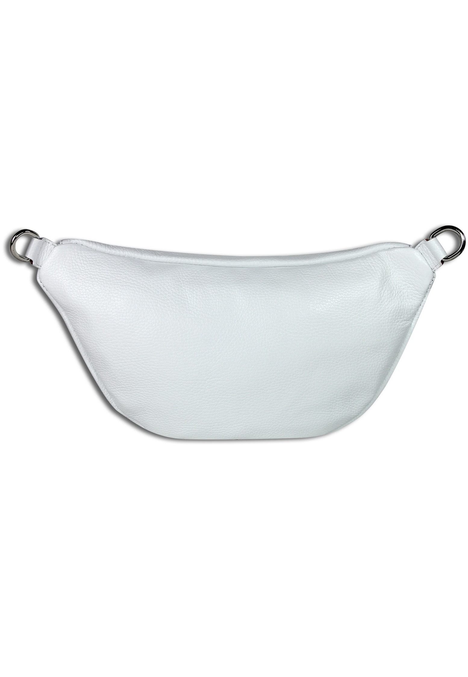Toscanto Gürteltasche Toscanto weißfarbene Gürteltasche sehr (Gürteltasche), Damen Gürteltasche Echtes Leder, weiß