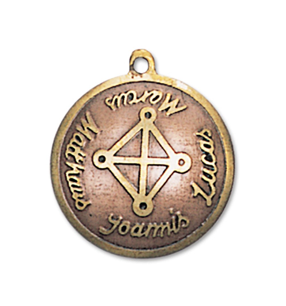 HOPLO Kettenanhänger Messing-Kupfer Amulett Anhänger Schmuck 27x24mm