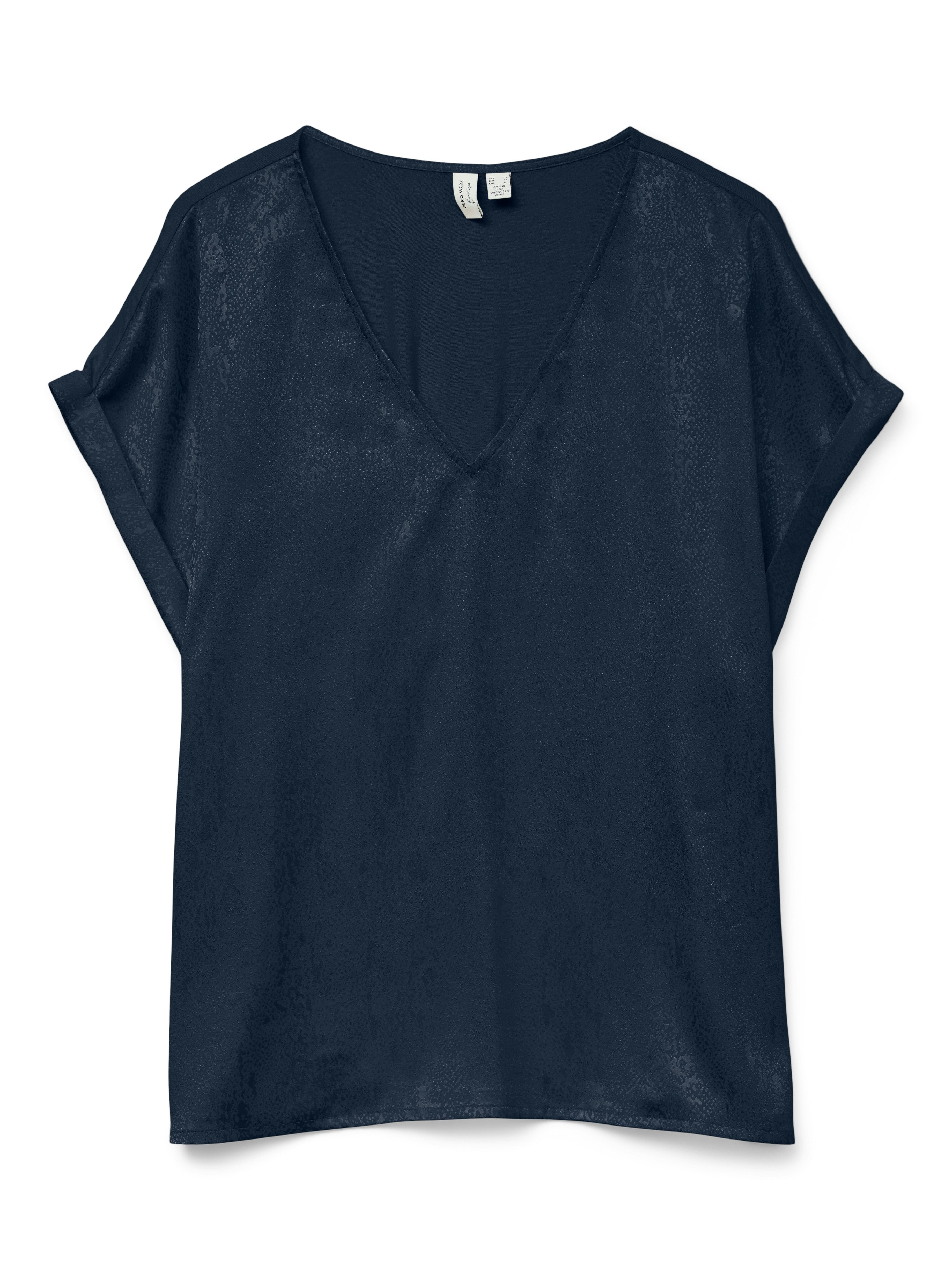 Vero Moda Blusentop VMBALIA S/S V-NECK T-SHIRT WVN BTQ GA günstig online kaufen