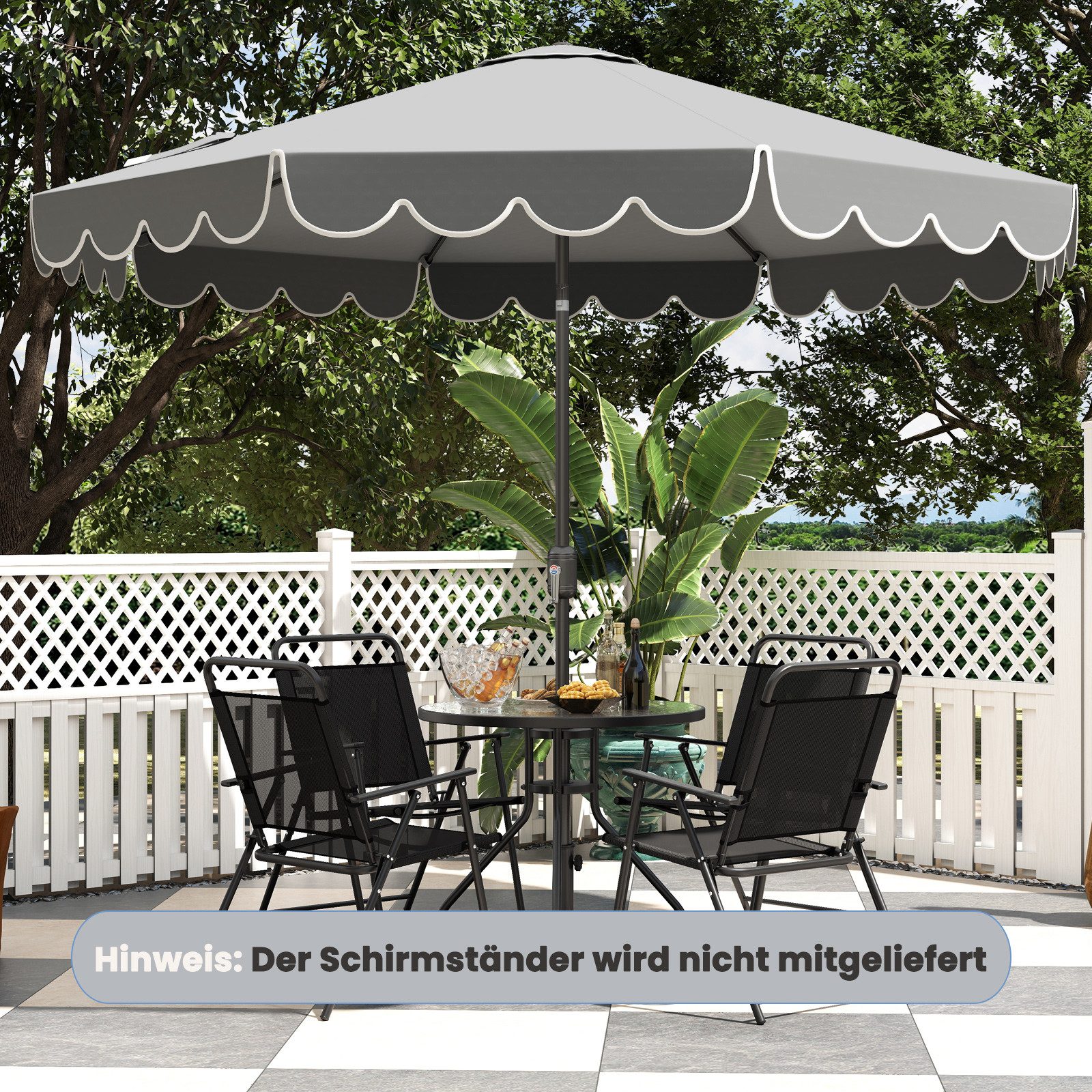 COSTWAY Sonnenschirm, LxB: 3x3 cm, Terrassenschirm günstig online kaufen