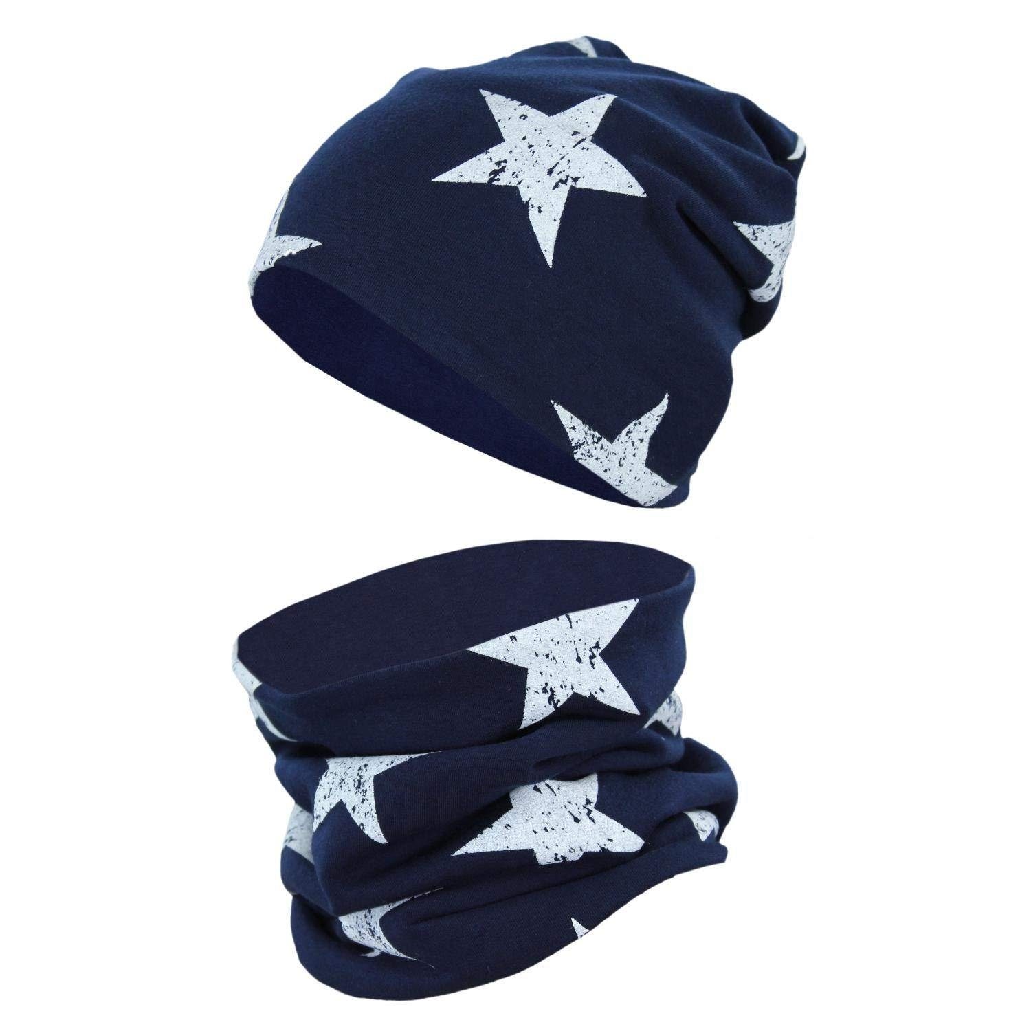 TupTam Beanie TupTam Unisex Kinder Beanie Mütze Schlauchschal Set