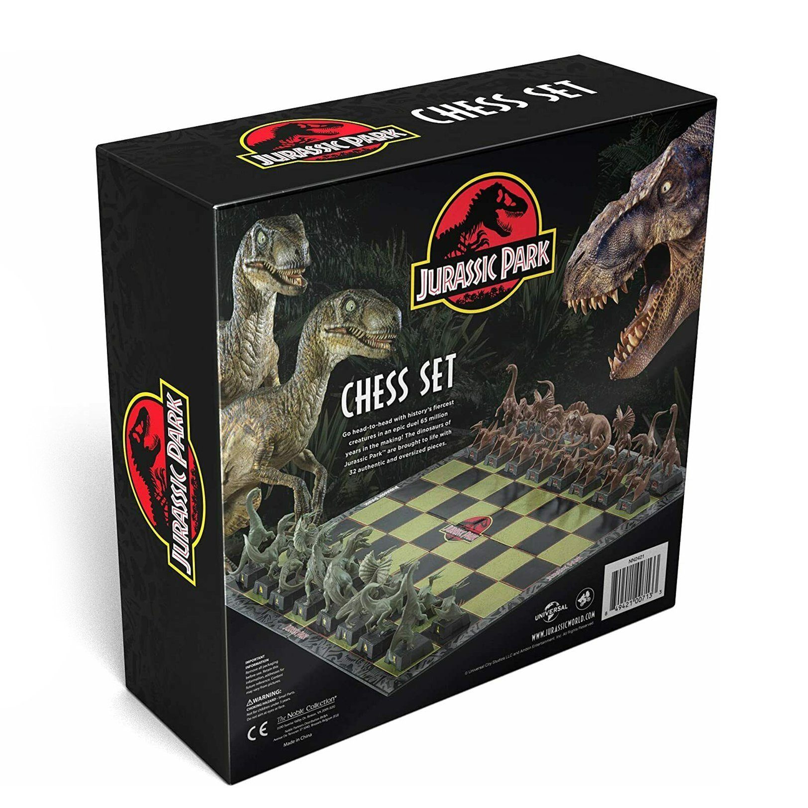 The Noble Collection Spiel Offizielles Jurassic Park Schachspiel, 1, Eine gepflegte Partie Saurier-Schach bevor der Park öffnet? Gerne doc