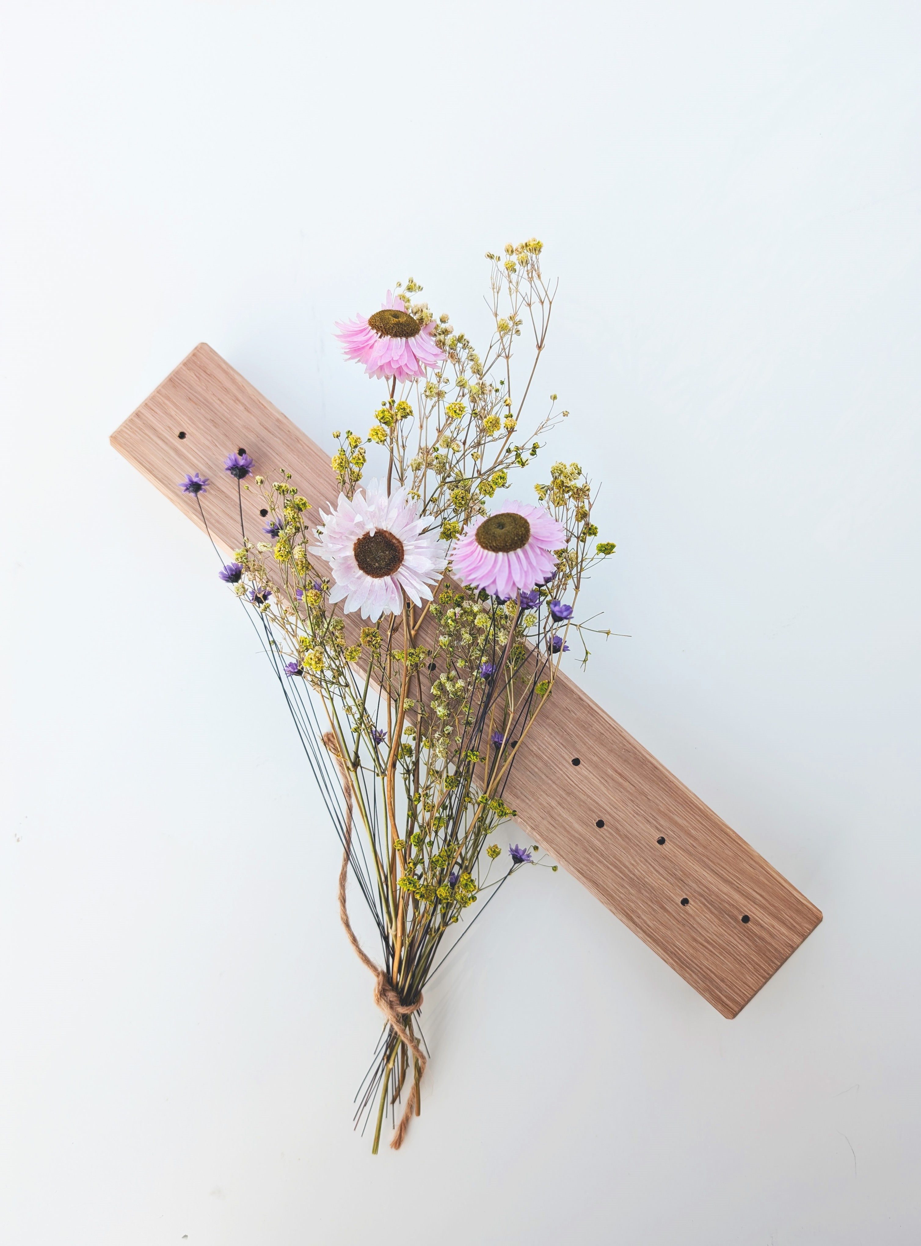 Trockenblume FlowerBar "Fliederleicht", Holzleiste mit Trockenblumen & edle günstig online kaufen