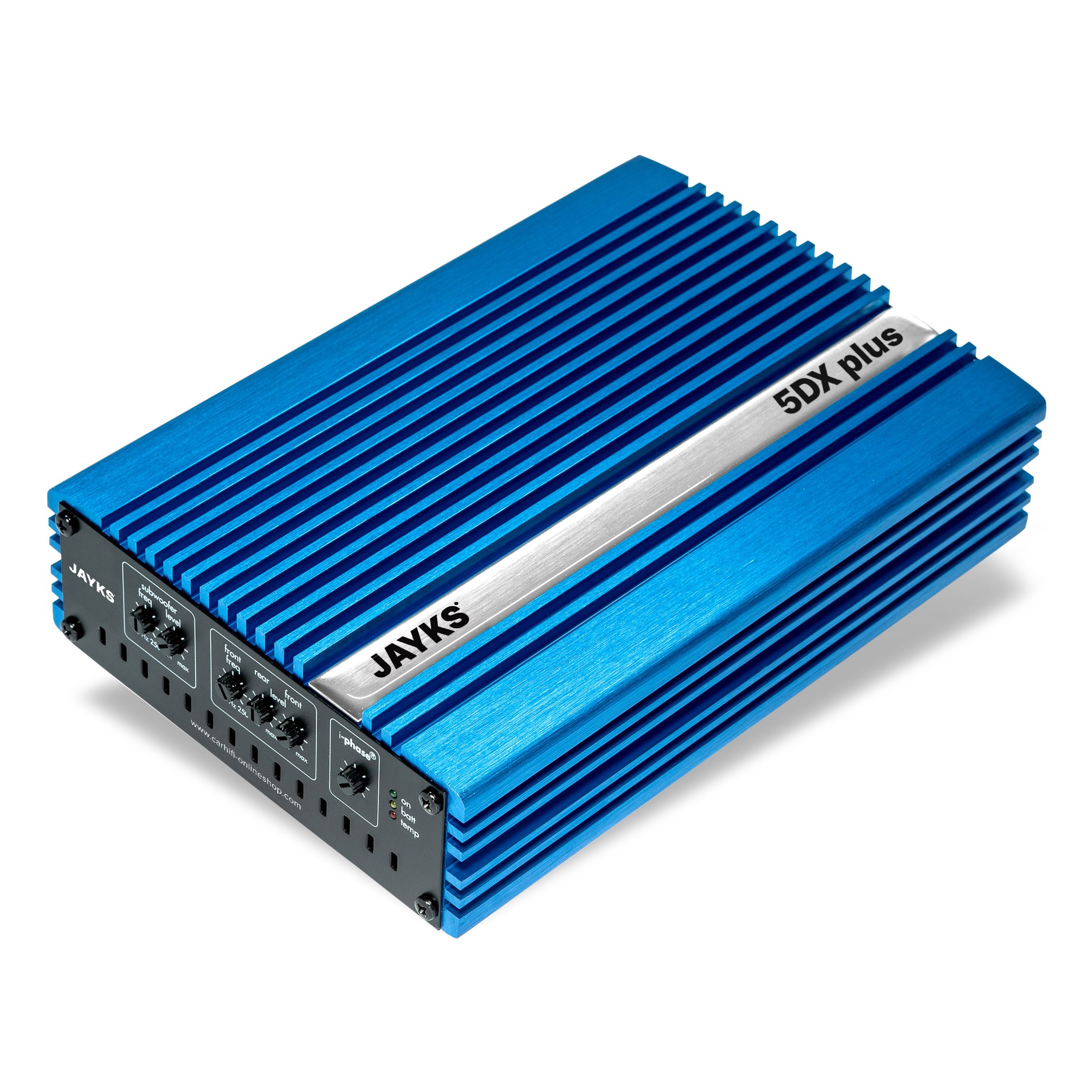JAYKS 5DXplus Audioverstärker (Anzahl Kanäle: 5, 240,00 W, iPhase - Phasenanpassung, 27 Hz / 12dB Subsonic-Filter) blau