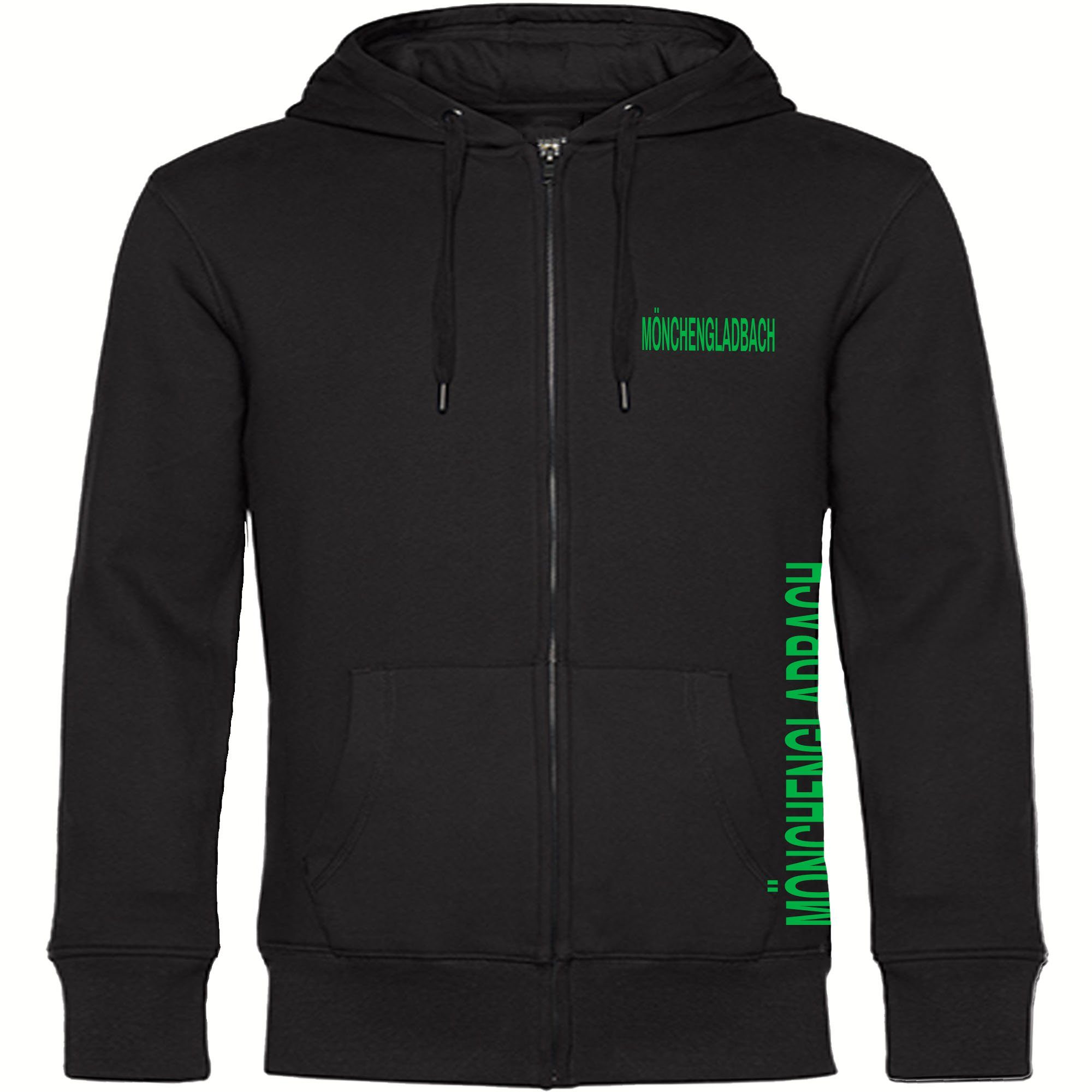 Kapuzensweatjacke Mönchengladbach - Brust & Seite - Sweat