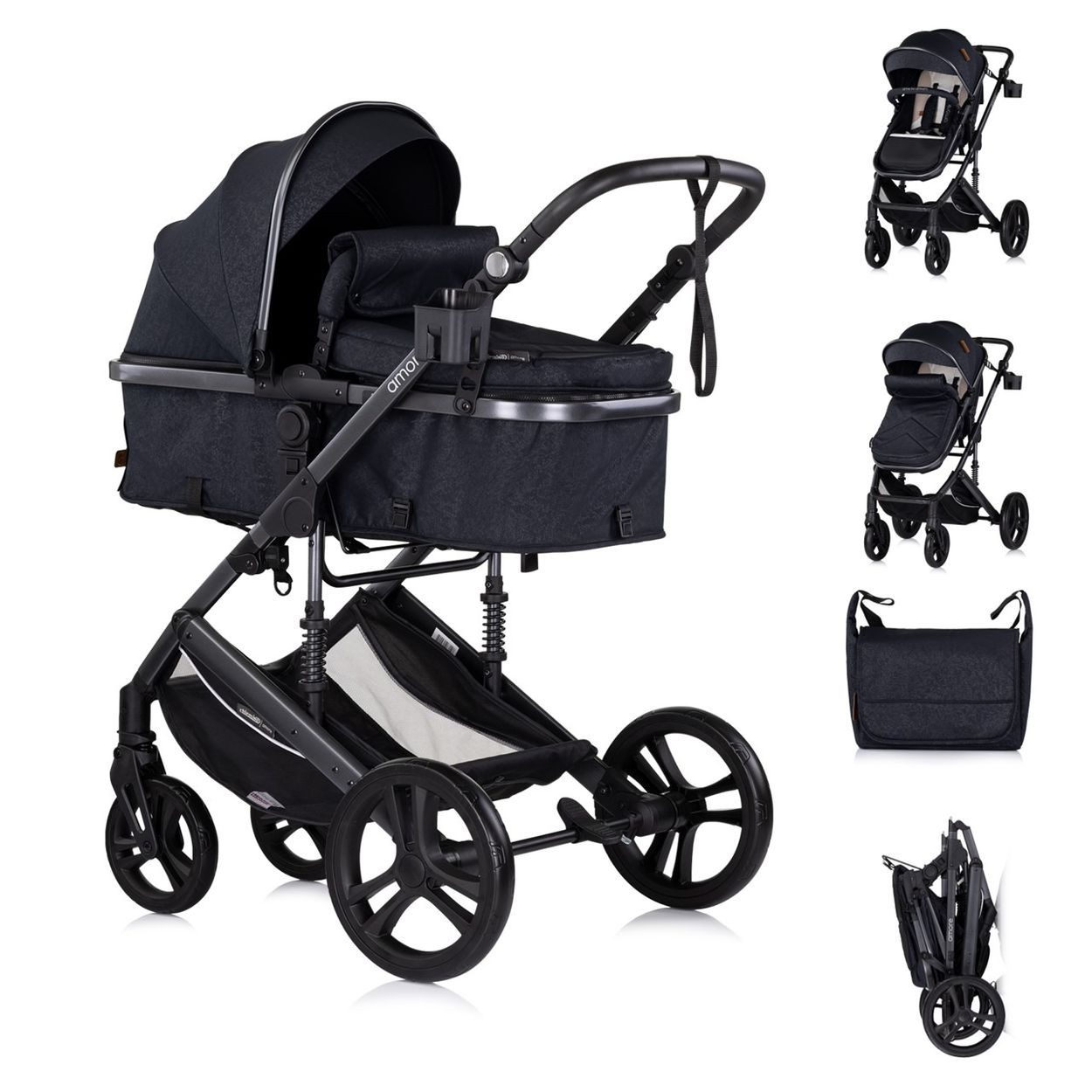 Kombi-Kinderwagen Kinderwagen 2 in 1 Amore