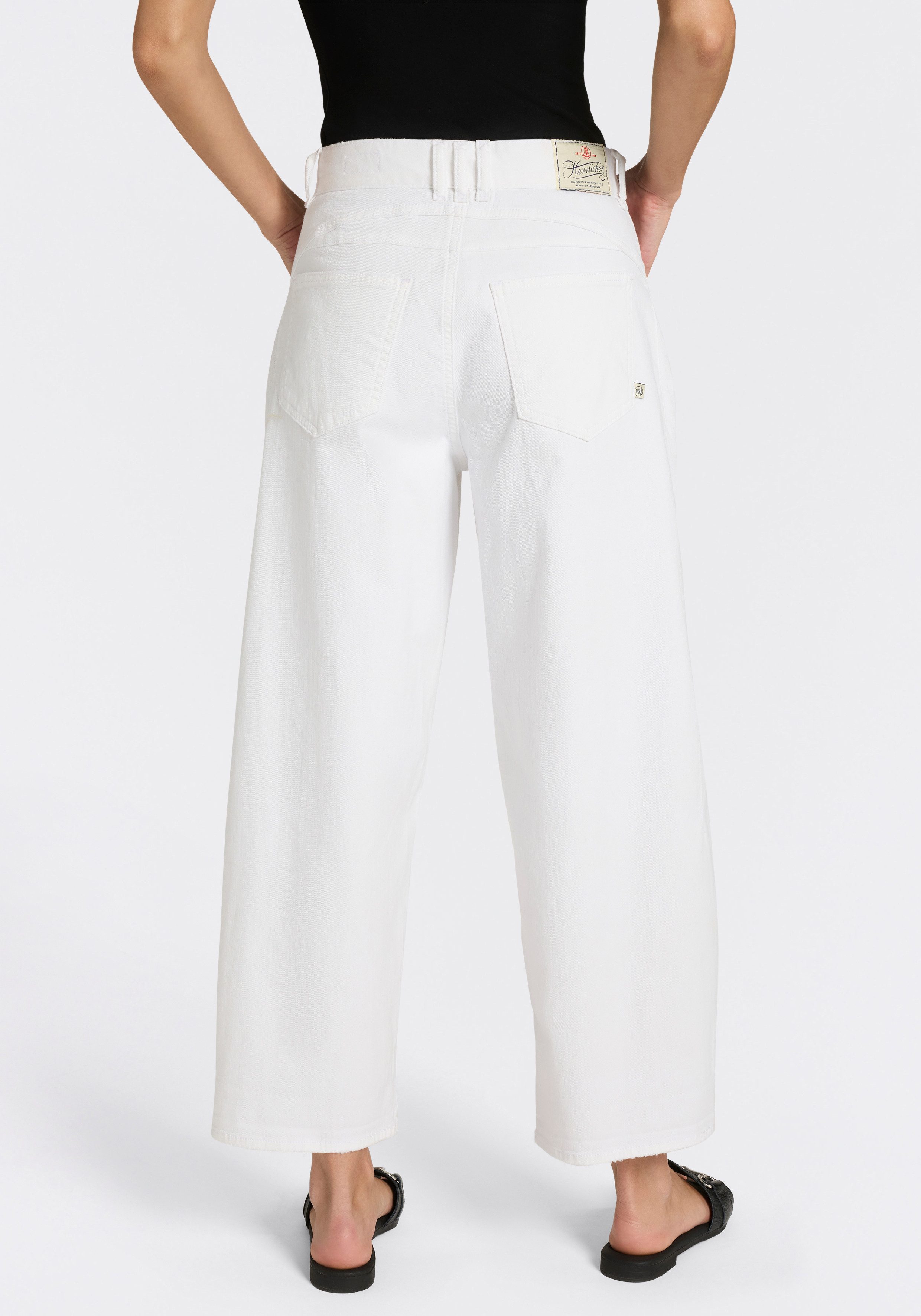 Herrlicher 5-Pocket-Jeans Barrow Denim White Stretch im Barrel Fit, Abnäher
