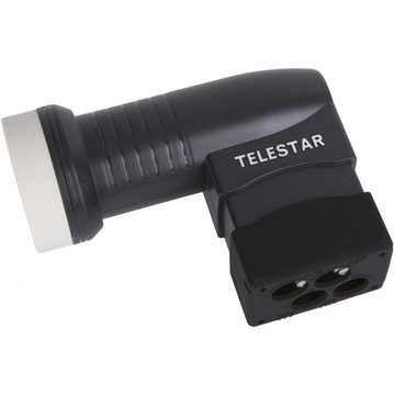 TELESTAR DIGIRAPID 60S 4 Teilnehmer-Anlage mit Wandhalter u. Steckern SAT-Antenne (60 cm, Stahl, 4-Teilnehmer Anlage)