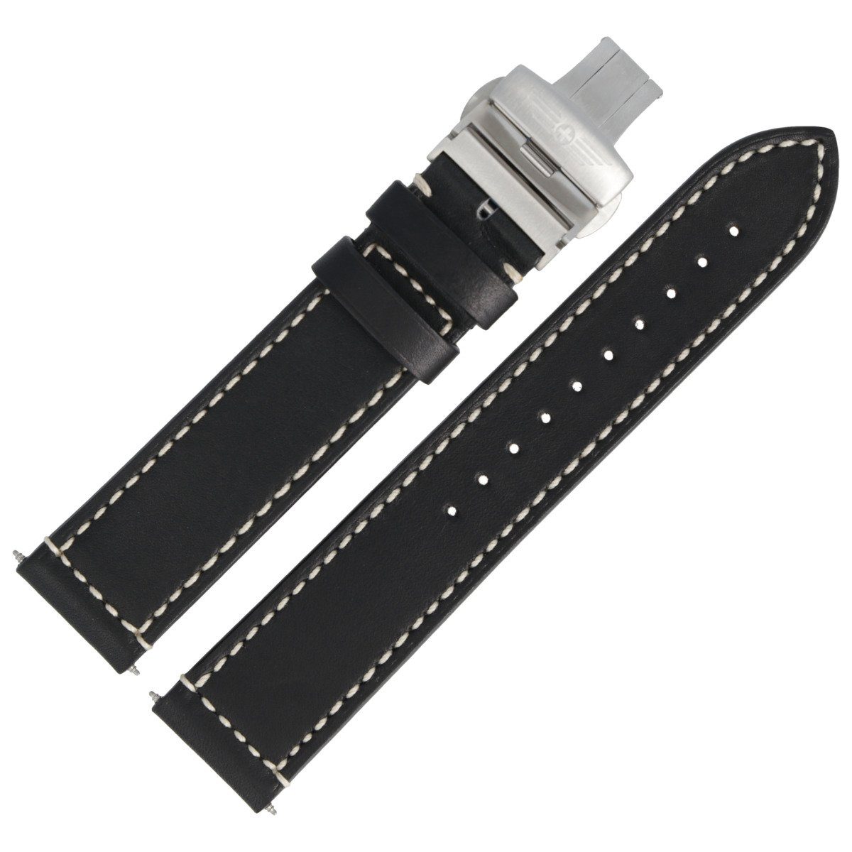 Victorinox Uhrenarmband 22mm Leder Schwarz 003279.1