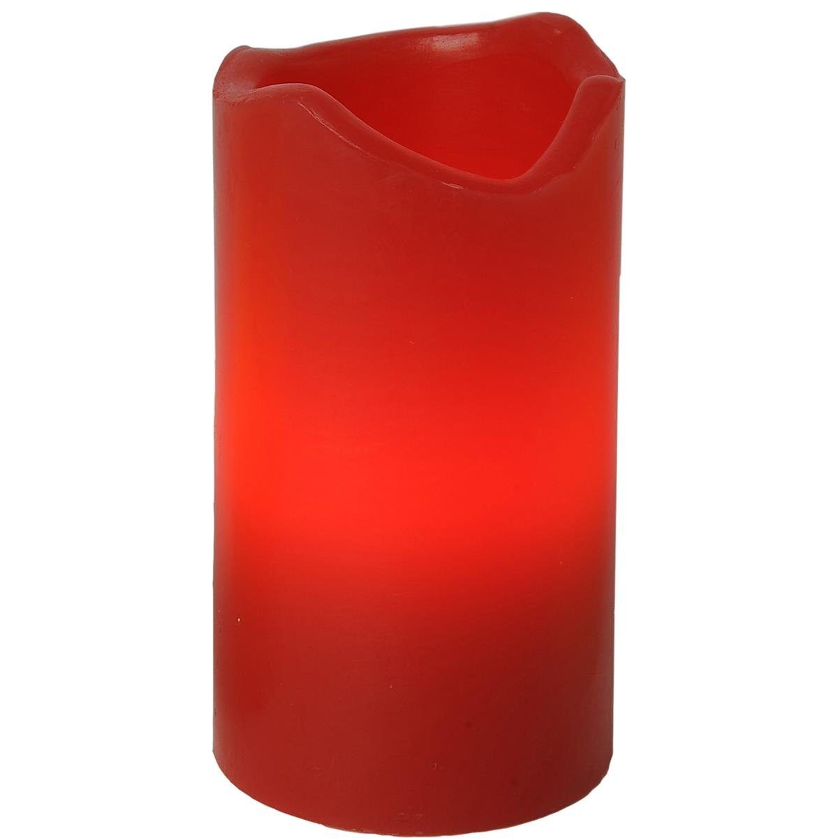 Fernb. flackernd MARELIDA (4-tlg) rot 4St Echtwachs Adventskerzen Kerzenset Timer LED LED-Kerze