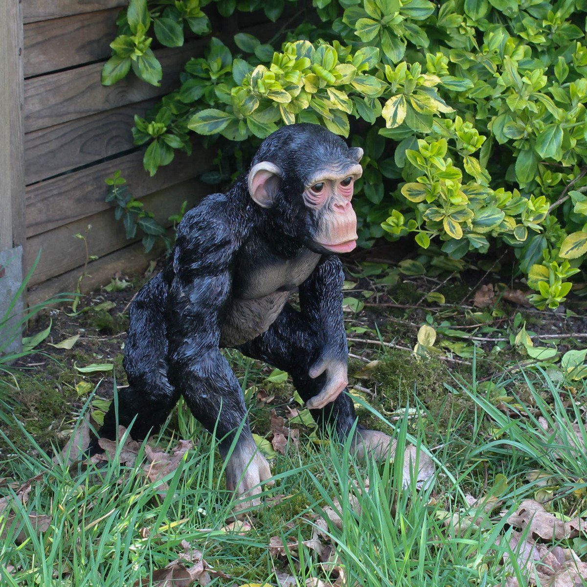 Detailgetreu Wetterfest, Tierfigur jung Schimpanse Handbemalt, Figur Affe Deko colourliving Affe Deko Tier,