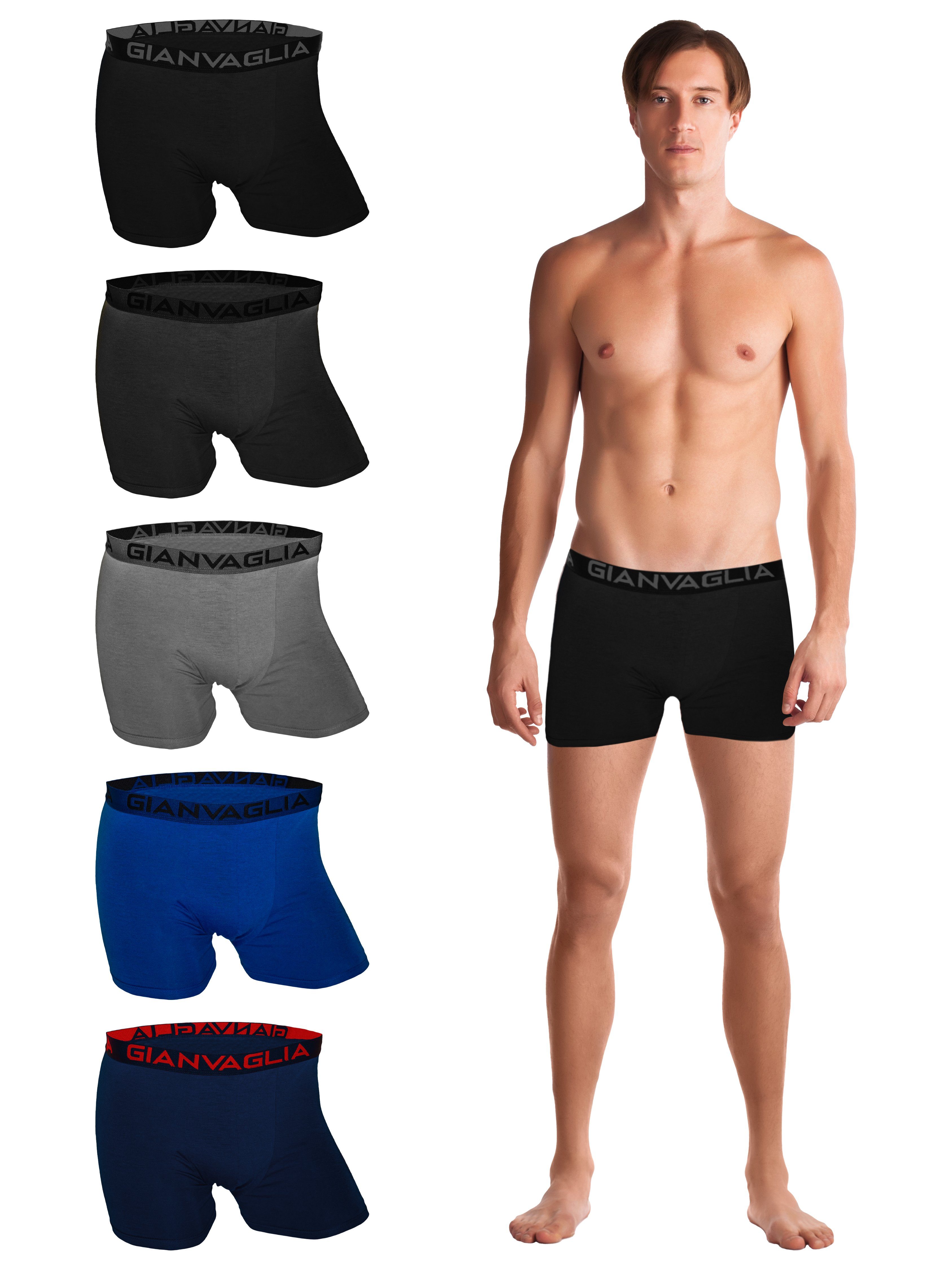 TEXEMP Boxershorts 10er Pack Herren Boxershorts Baumwolle Unterwäsche Unterhosen Retro (10-St., 10er-Pack) Dünnes Material - Geringes Gewicht