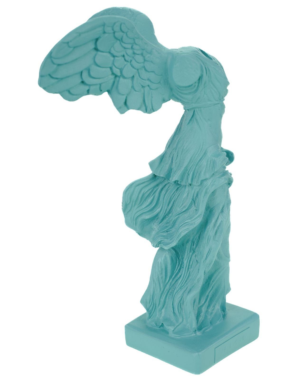 Kremers Schatzkiste Dekofigur Alabaster Nike Siegesgöttin 20 Türkis cm Skulptur von Siegesdenkmal Samothrake Figur