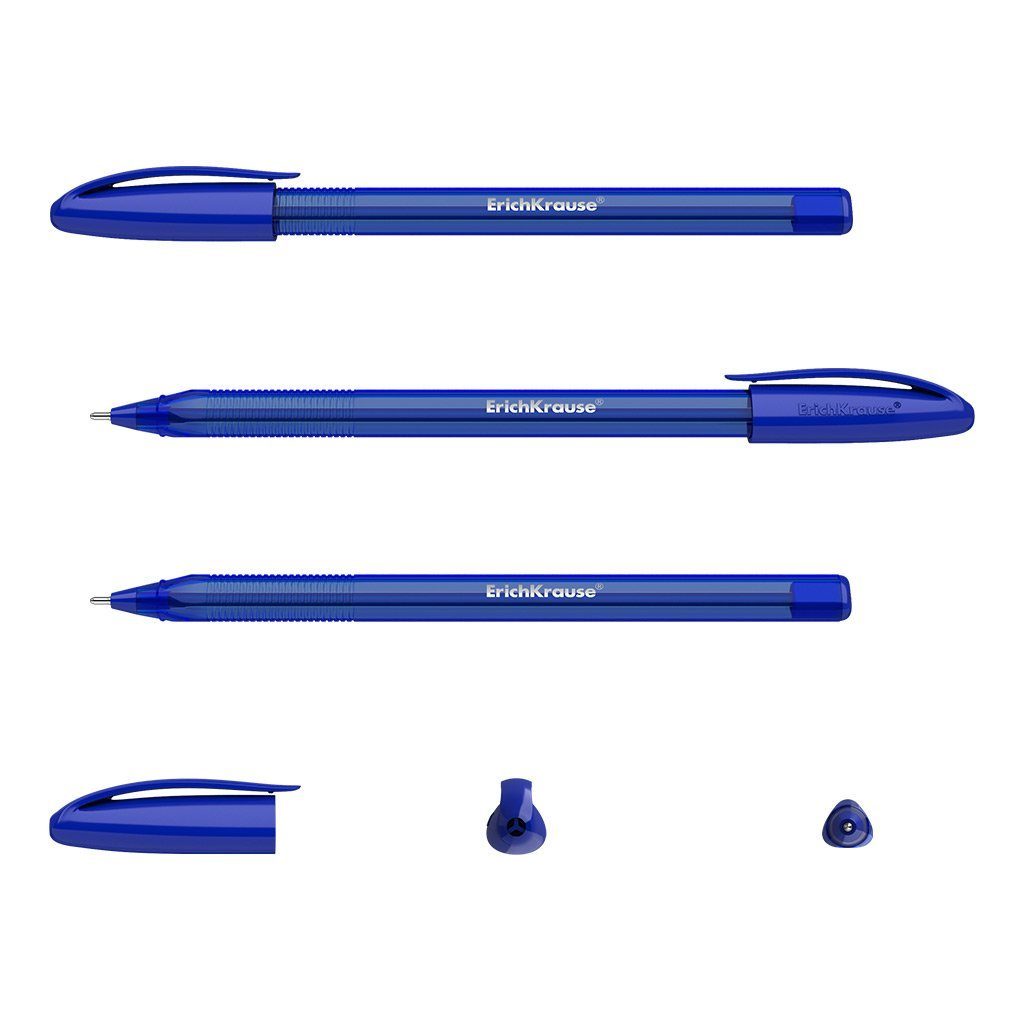 1.0 Erich Tinte Kugelschreiber Pack Blau Krause Blue Stick 12er Kugelschreiber, U-108 Kunststoff