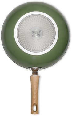 JUST VEGAN Wok CeraVegan, Aluminium (1-tlg), Pflanzliche Keramikbeschichtung, Induktion, Ø 28 cm